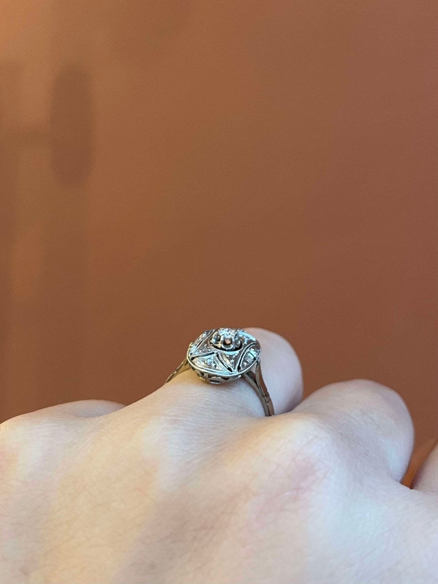 Bague Vintage Art - Déco Diamants "Ally" - Elliade Paris