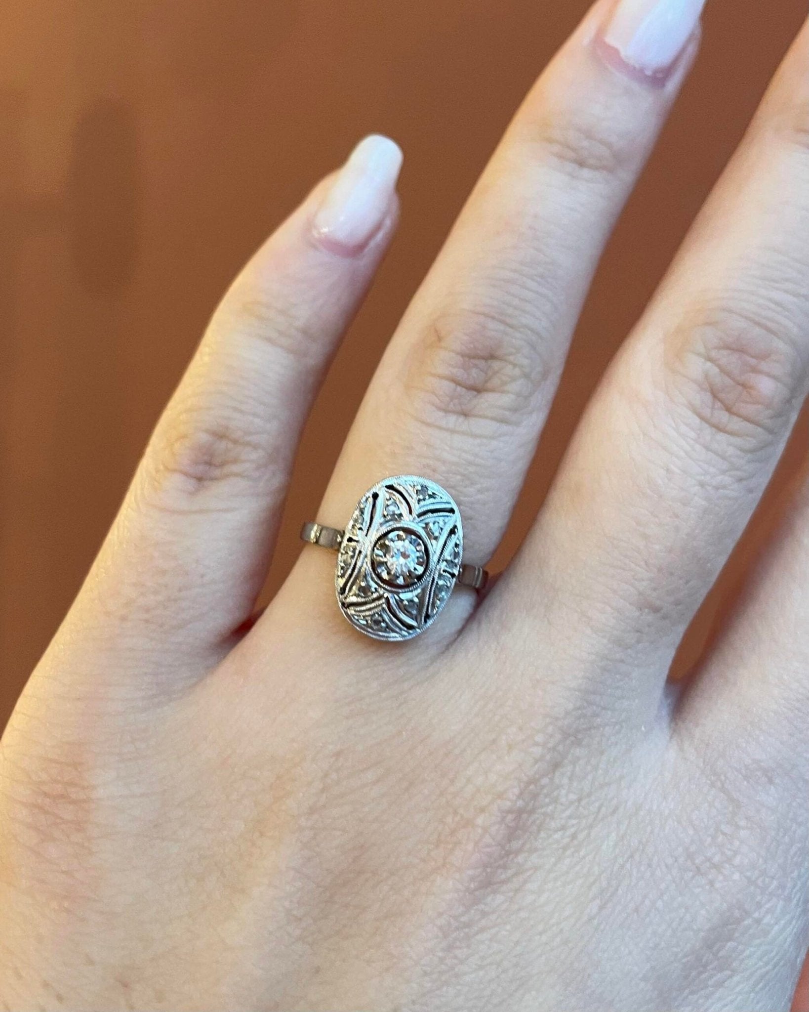 Bague Vintage Art - Déco Diamants "Ally" - Elliade Paris