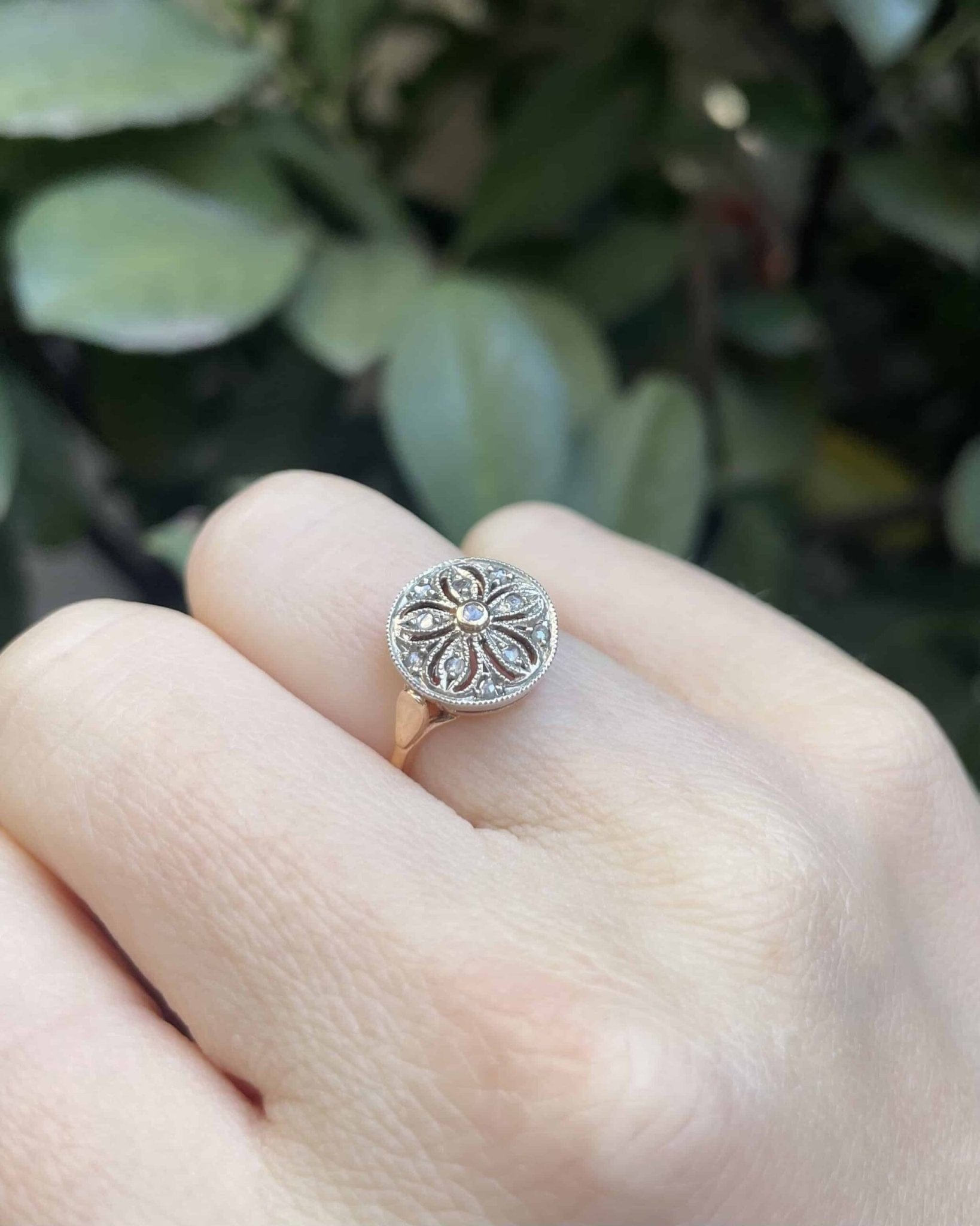 Bague Vintage Art - Déco Diamants "Amber" - Elliade Paris