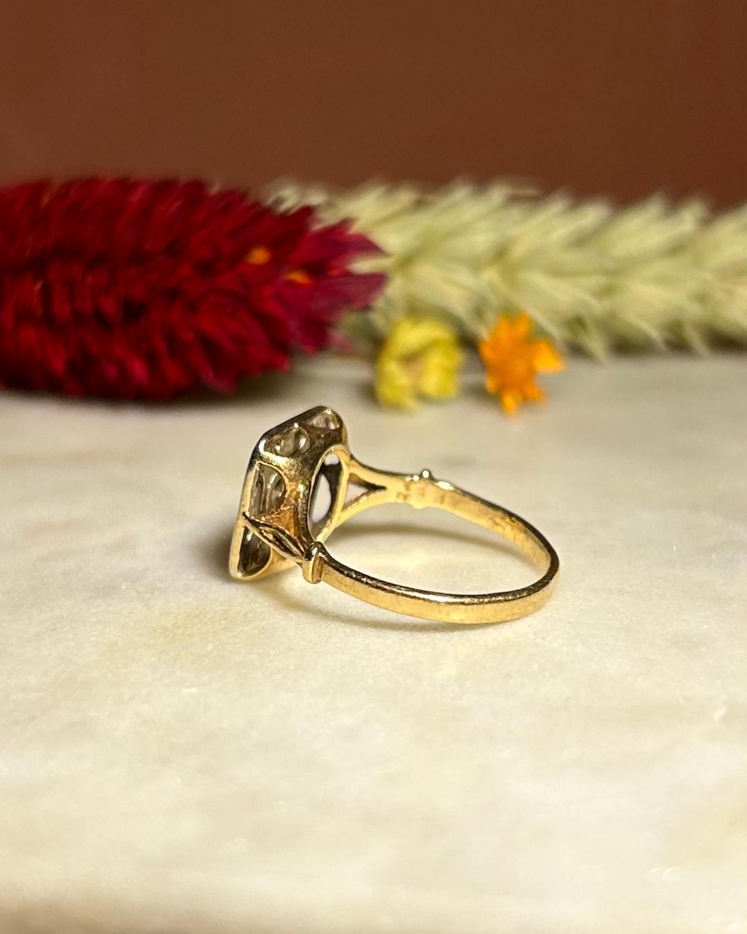 Anillo de diamantes Art Déco "Anita"