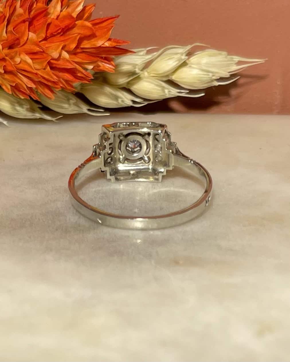 Bague Vintage Art - Déco Diamants "Arielle" - Elliade Paris