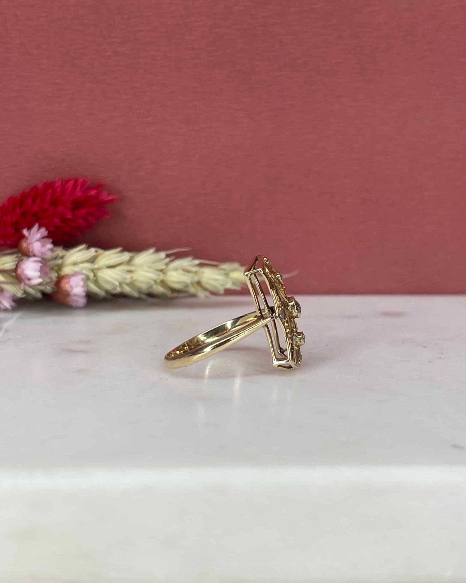 Bague Vintage Art - Déco Diamants "Aubrey" - Elliade Paris