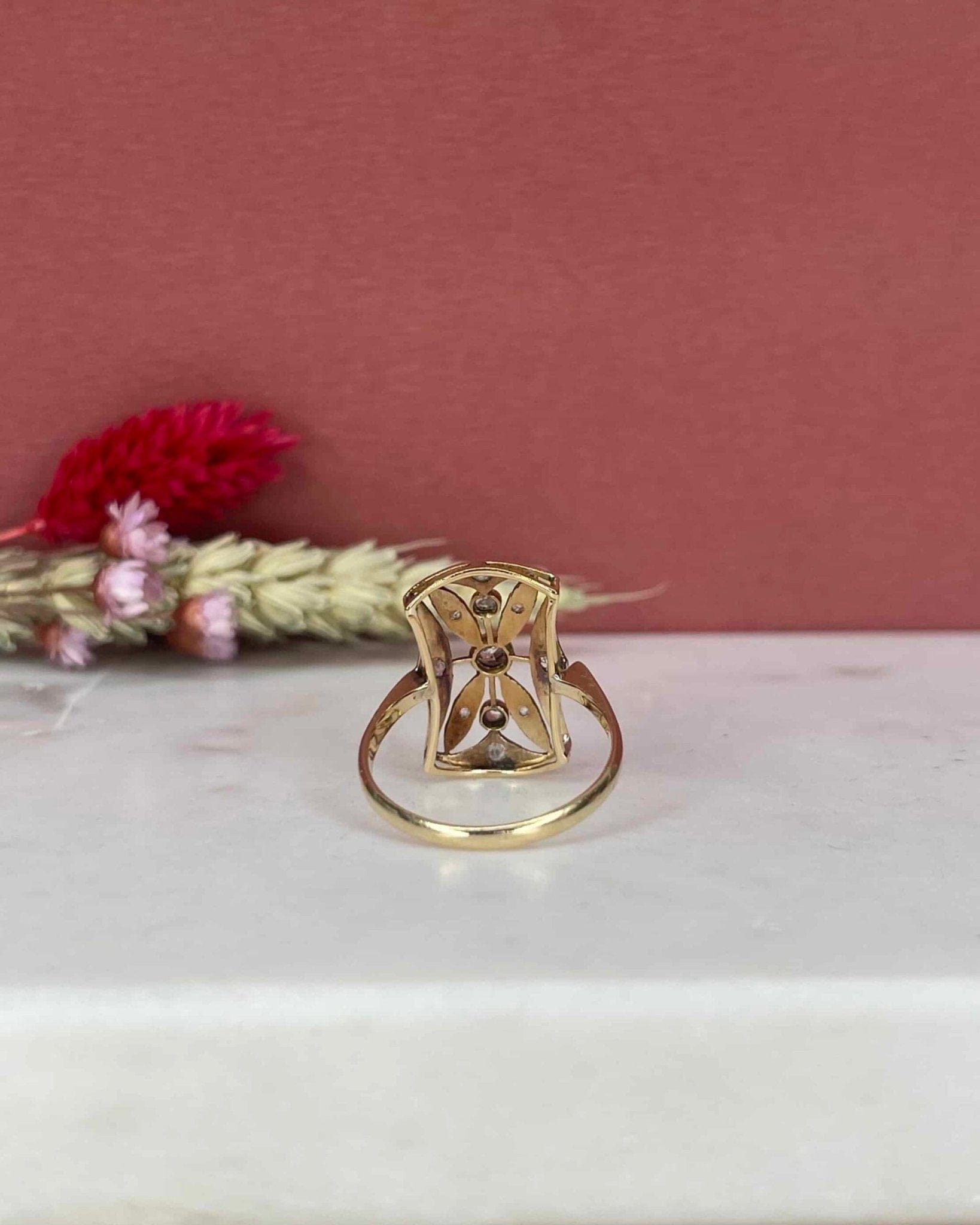 Bague Vintage Art - Déco Diamants "Aubrey" - Elliade Paris