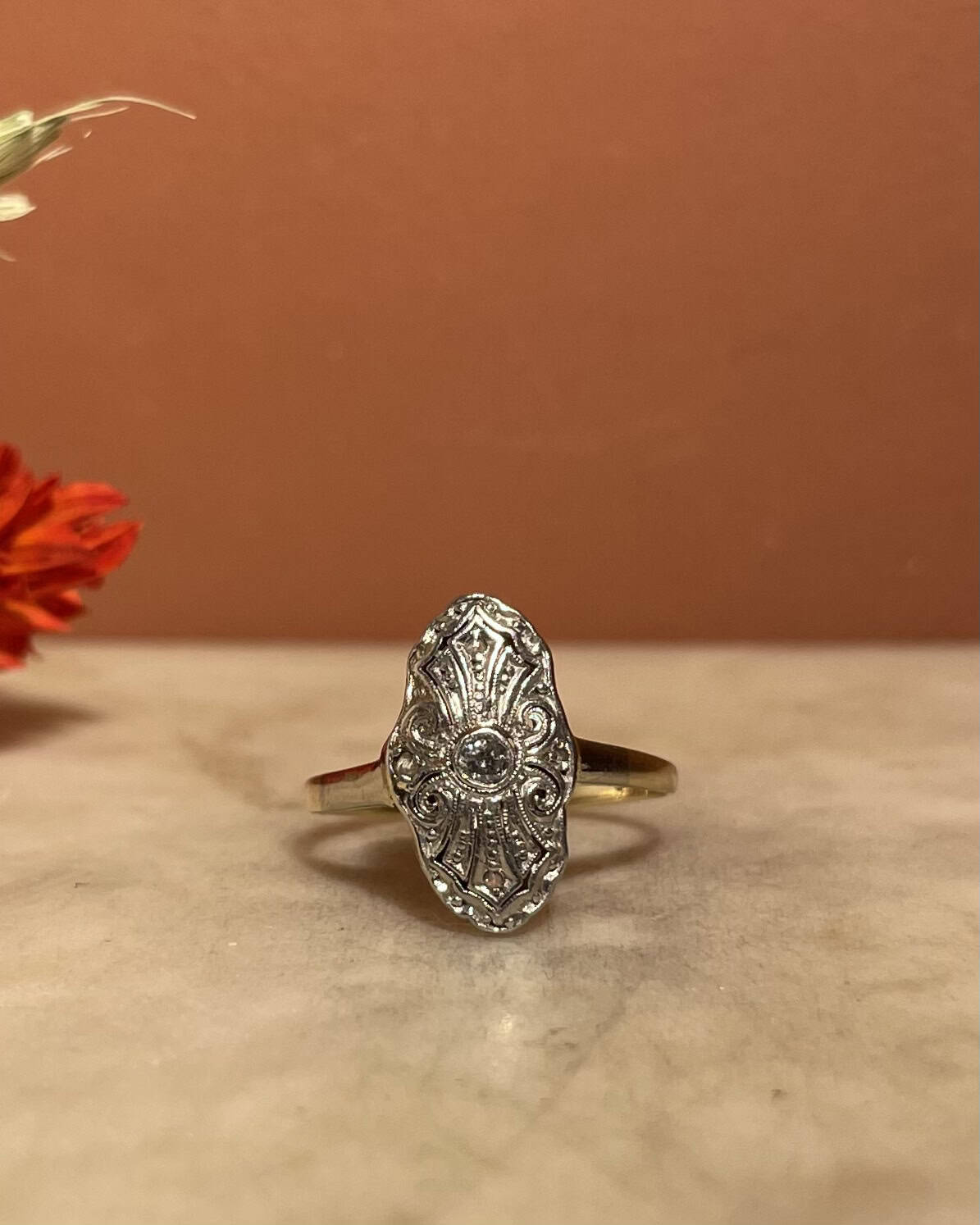 Bague Vintage Art - Déco Diamants "Audrey" - Elliade Paris