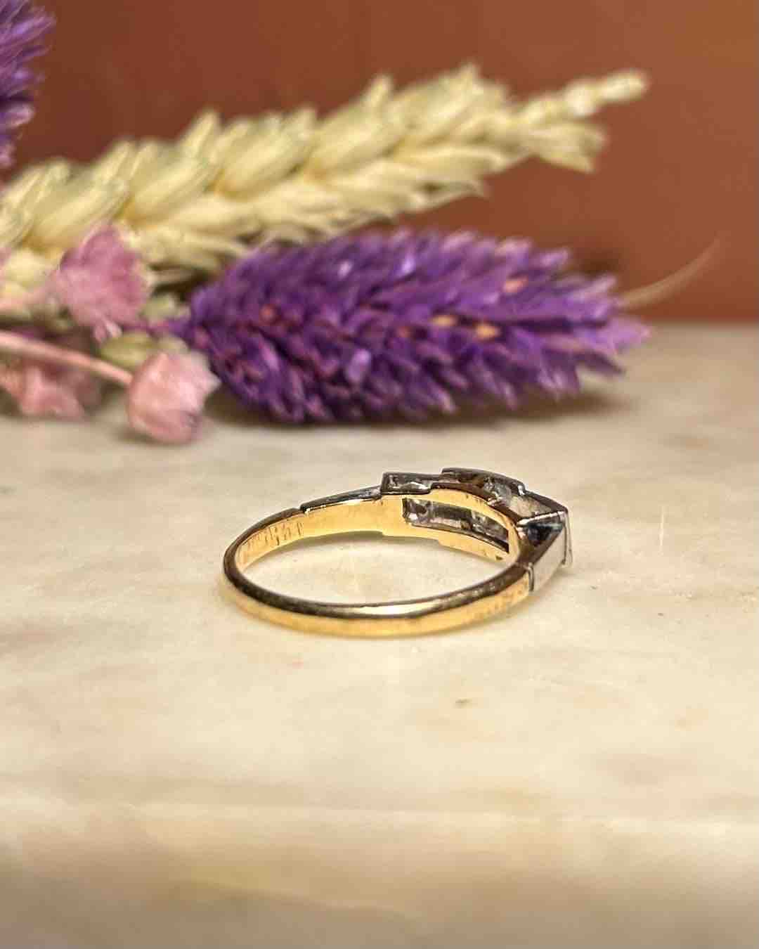 Bague Vintage Art - Déco Diamants "Candice" - Elliade Paris