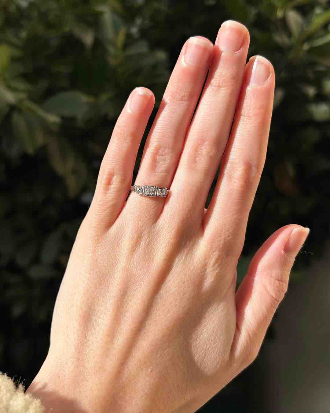 Bague Vintage Art - Déco Diamants "Candice" - Elliade Paris
