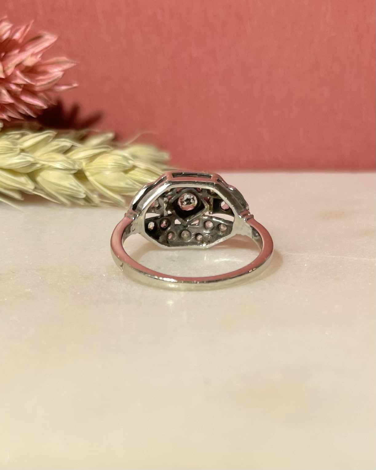 Bague vintage Art - Déco Diamants "Chloé" - Elliade Paris