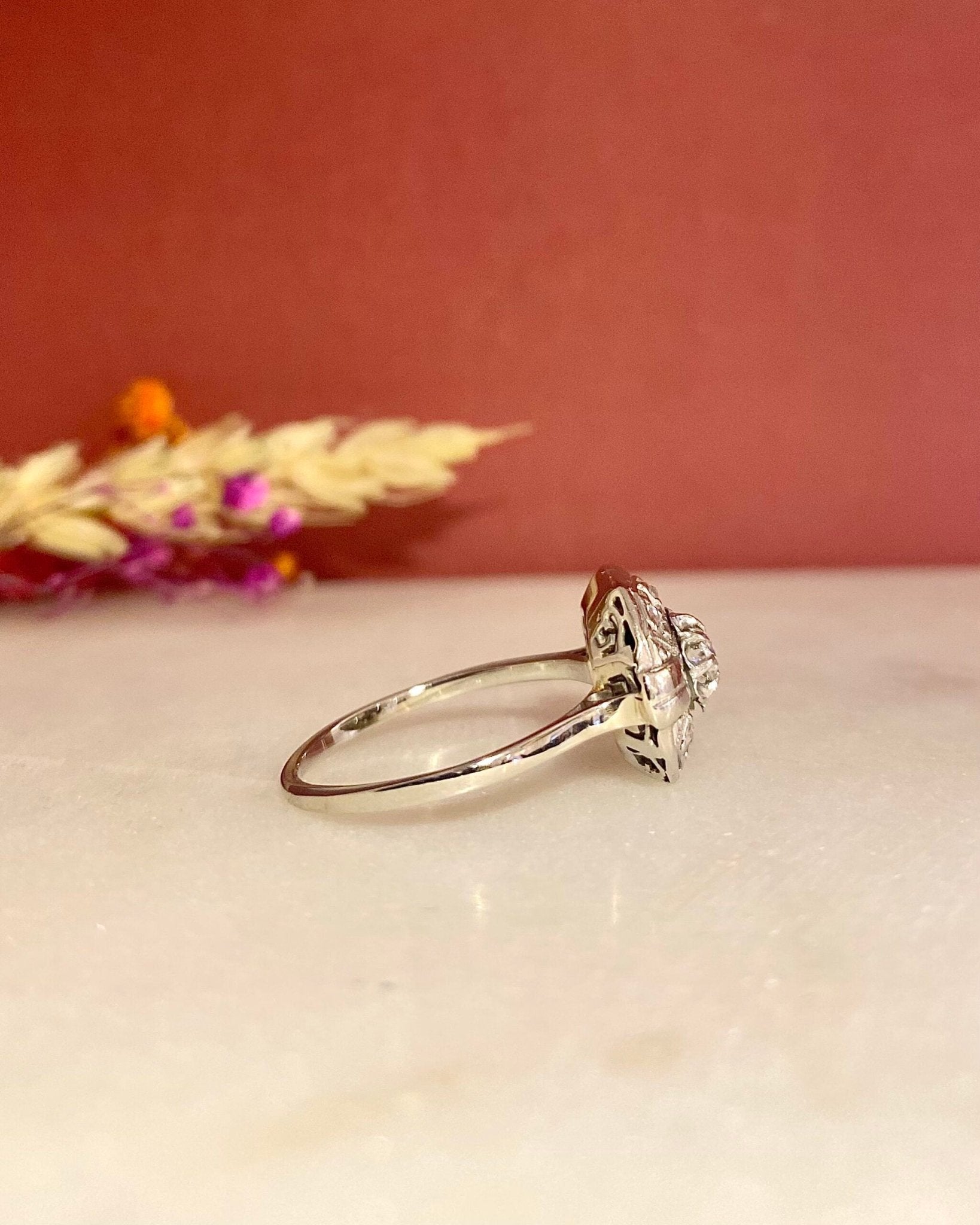 Bague Vintage Art - Déco Diamants "Clariza" - Elliade Paris