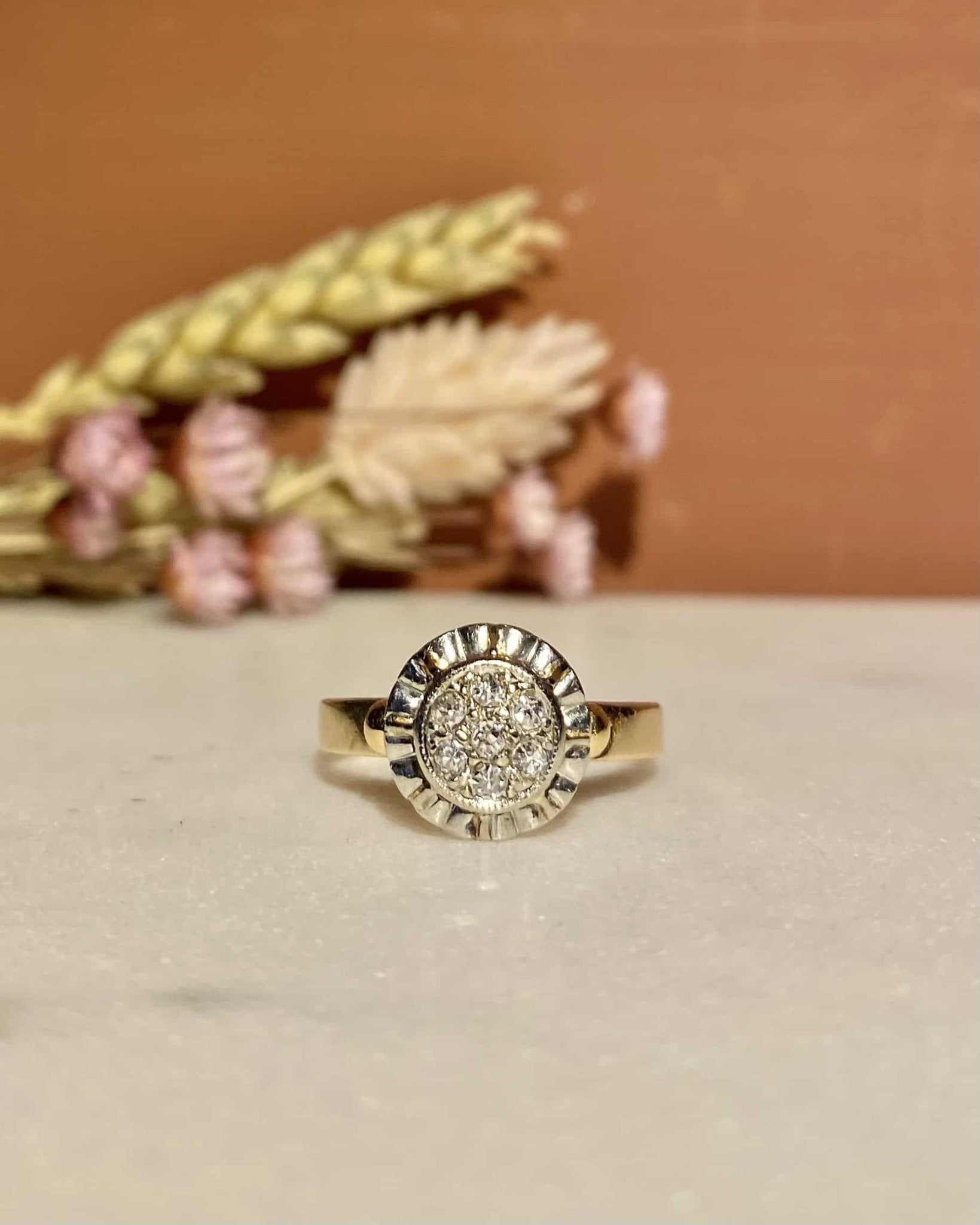 Bague Vintage Art - Déco Diamants "Elise" - Elliade Paris
