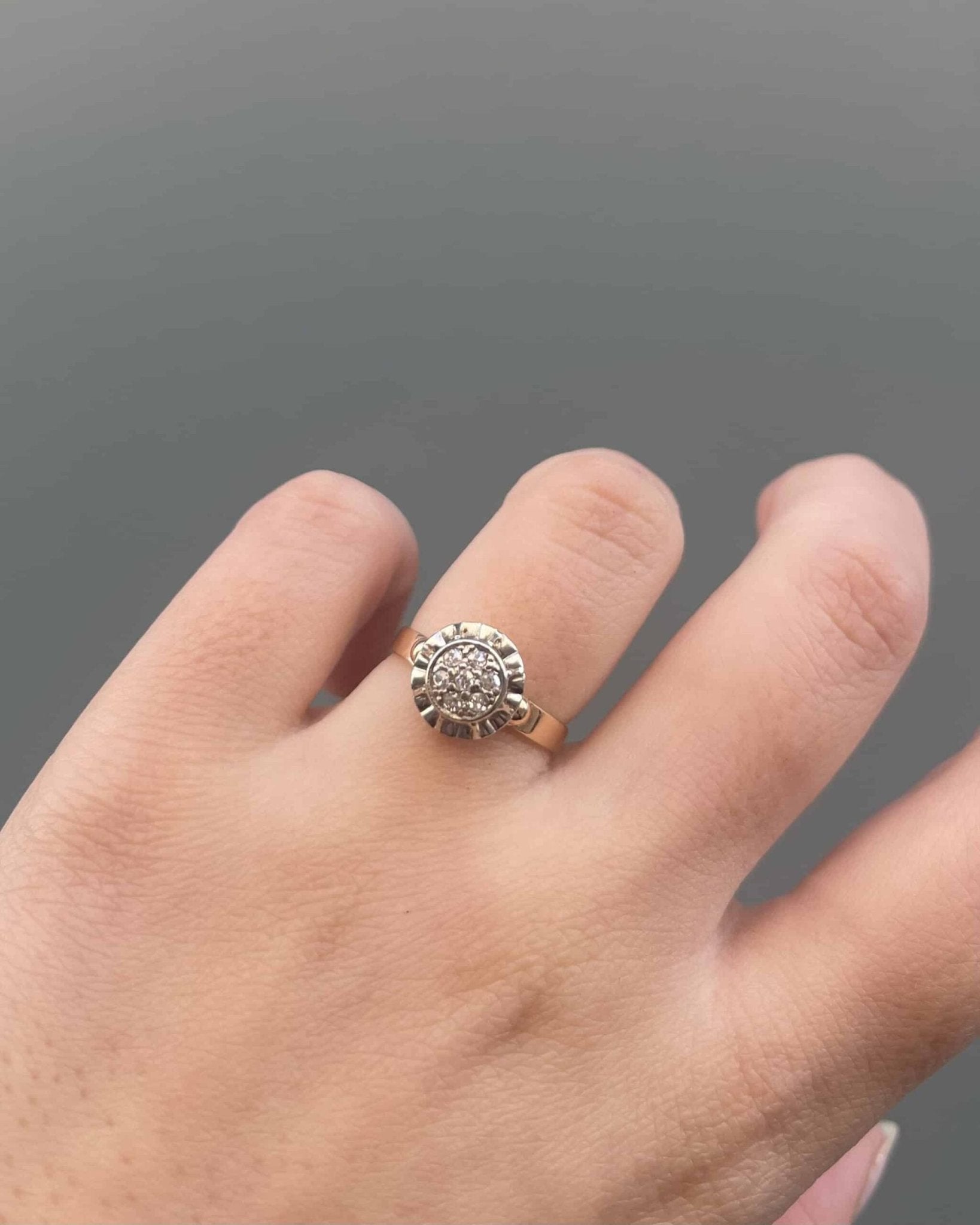 Bague Vintage Art - Déco Diamants "Elise" - Elliade Paris