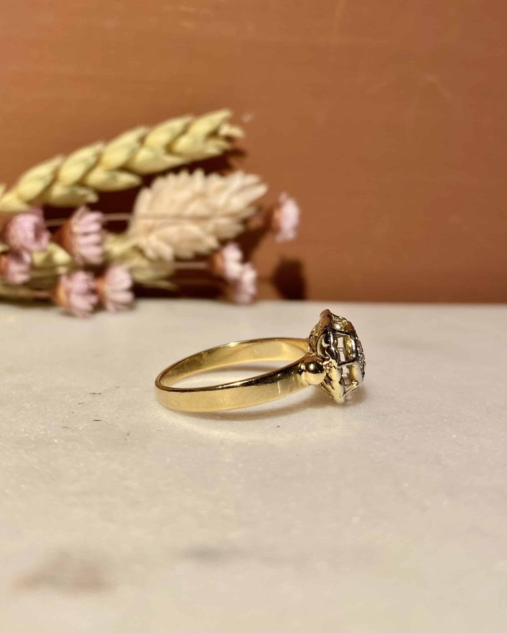 Bague Vintage Art - Déco Diamants "Elise" - Elliade Paris