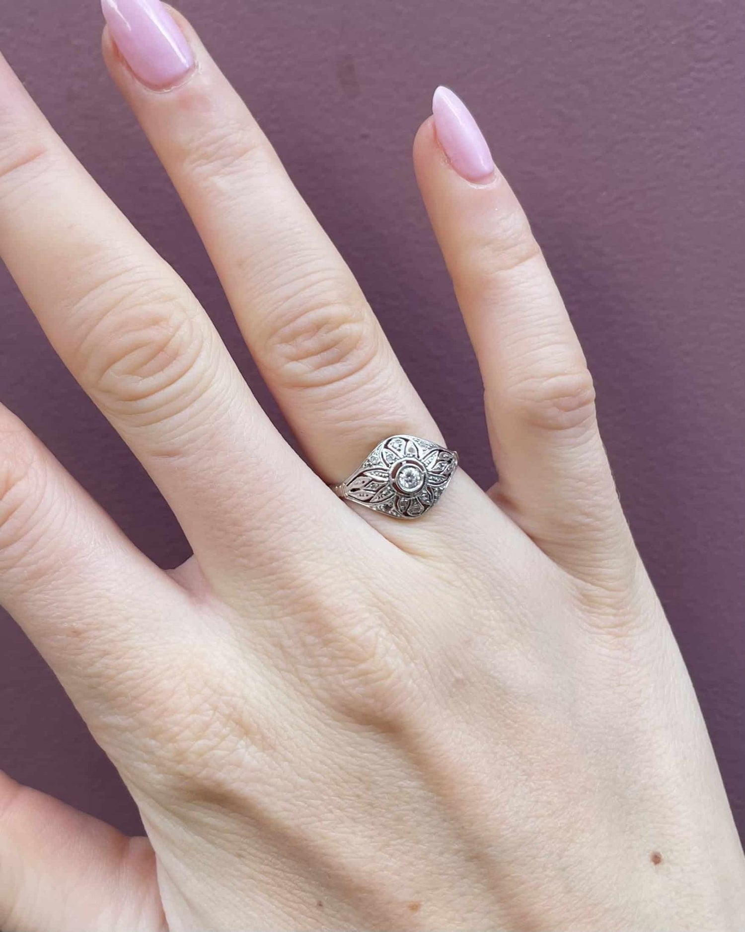 Bague vintage Art - Déco Diamants "Ellah" - Elliade Paris