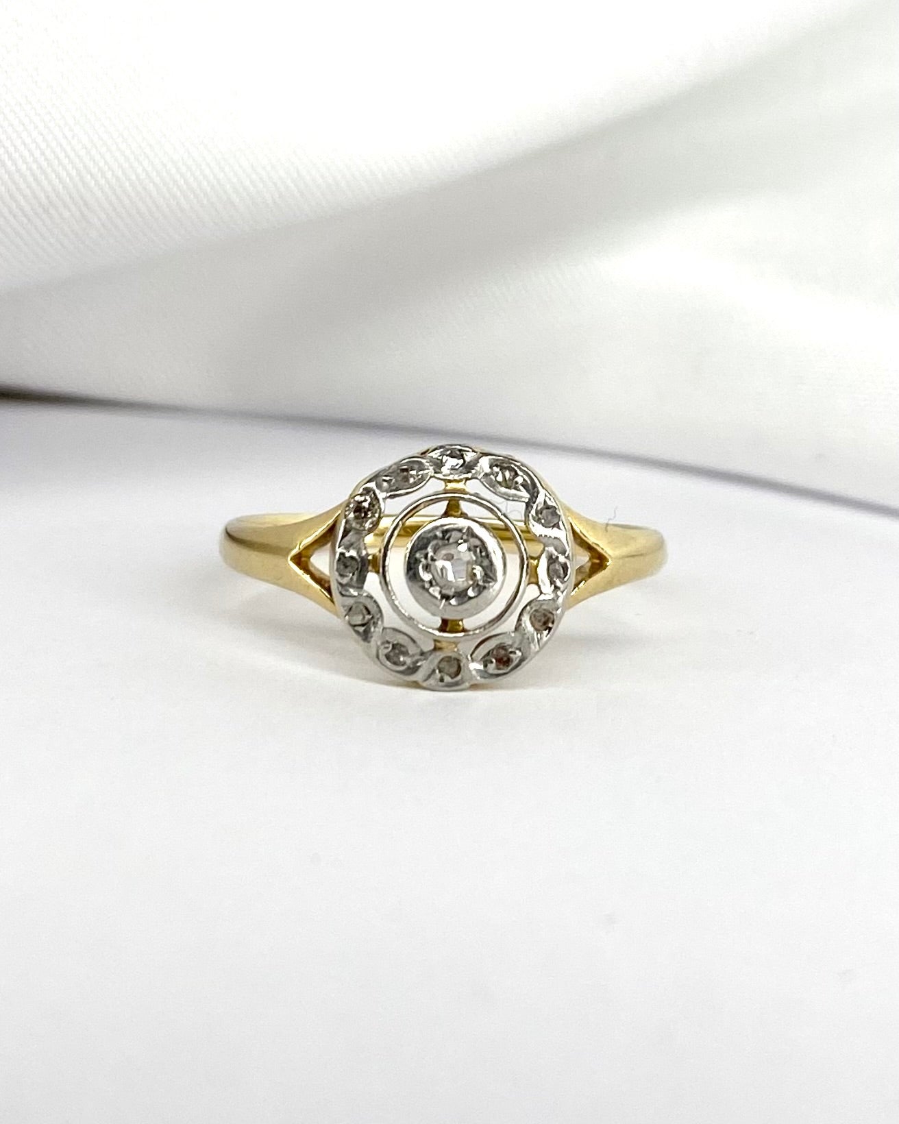 Bague Vintage Art - Déco Diamants "Holia" - Elliade Paris