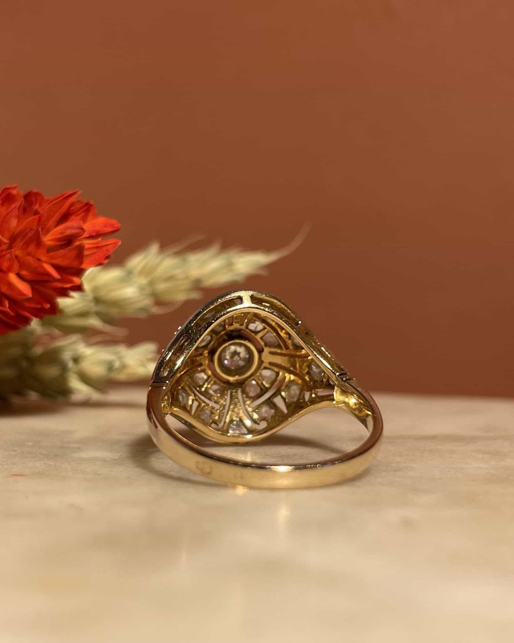 Bague vintage Art - déco Diamants "Kahir" - Elliade Paris