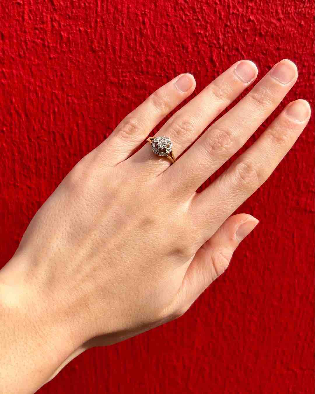 Bague Vintage Art - déco Diamants "Laure" - Elliade Paris