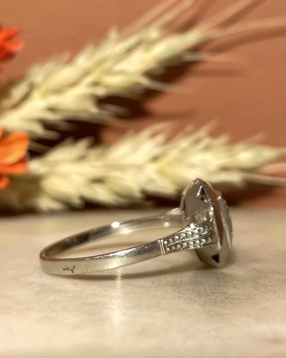 Bague Vintage Art - Déco Diamants "Ludivine" - Elliade Paris