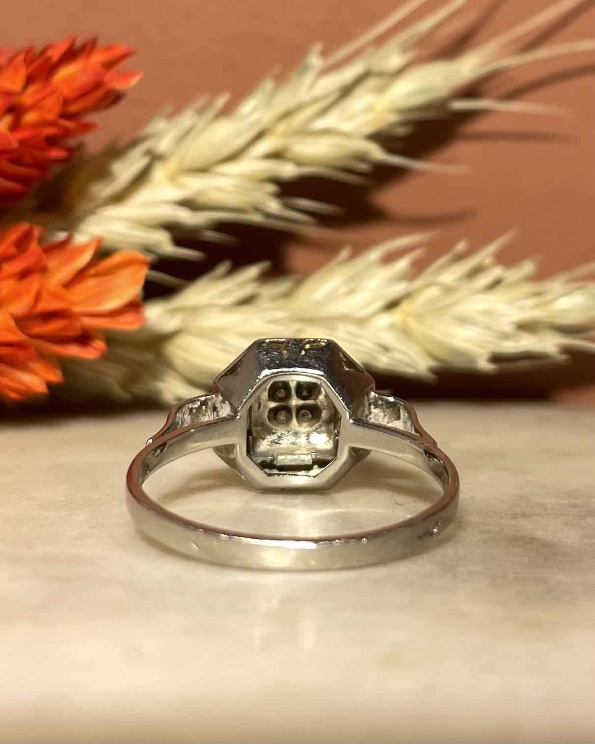 Bague Vintage Art - Déco Diamants "Ludivine" - Elliade Paris