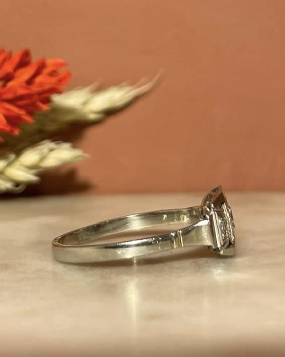 Bague Vintage Art - Déco Diamants "Mariél" - Elliade Paris