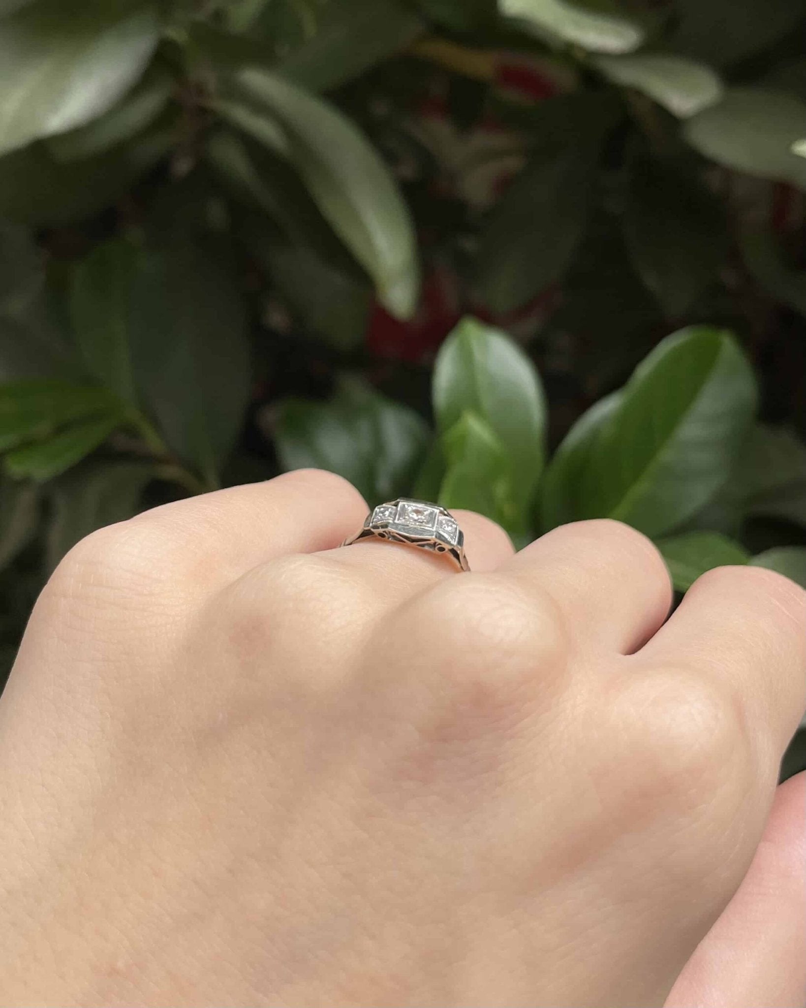Bague Vintage Art - Déco Diamants "Mariél" - Elliade Paris