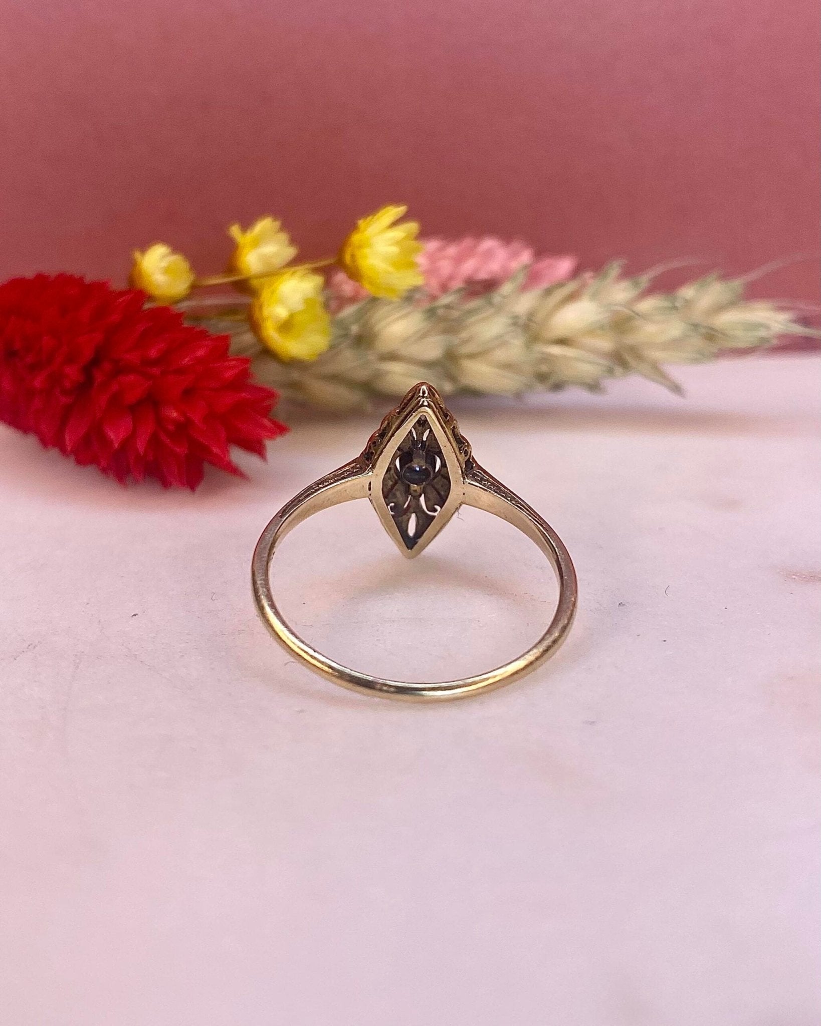 Bague Vintage Art - Déco Diamants "Marilou" - Elliade Paris