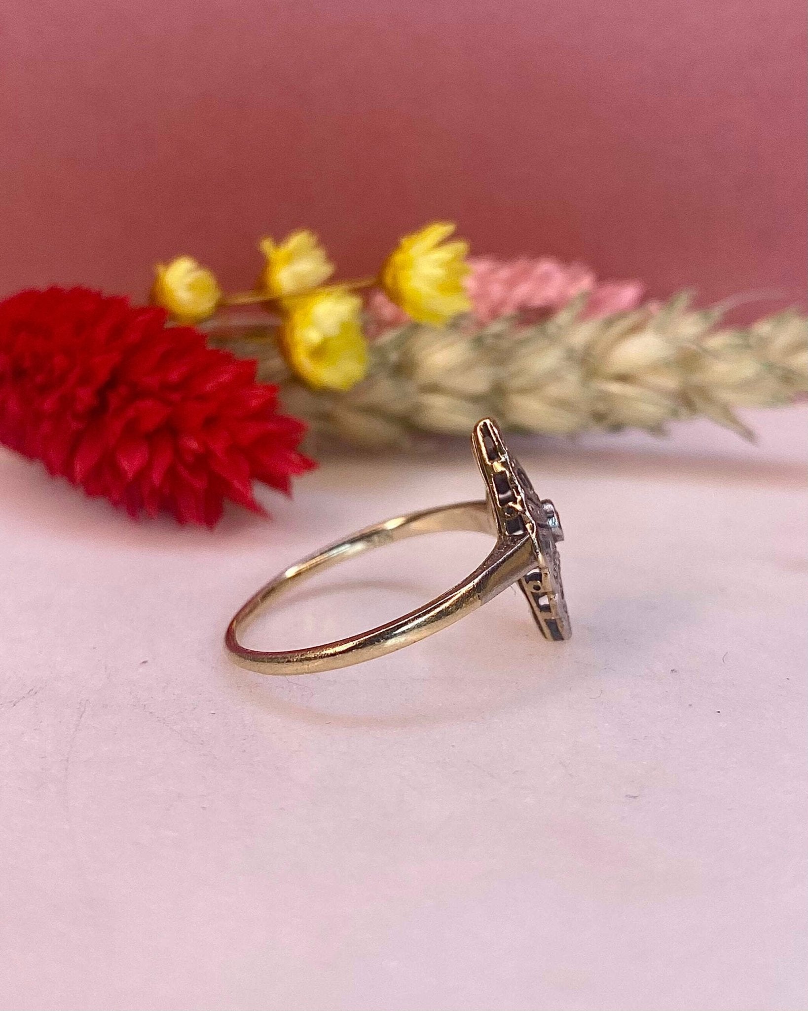 Bague Vintage Art - Déco Diamants "Marilou" - Elliade Paris