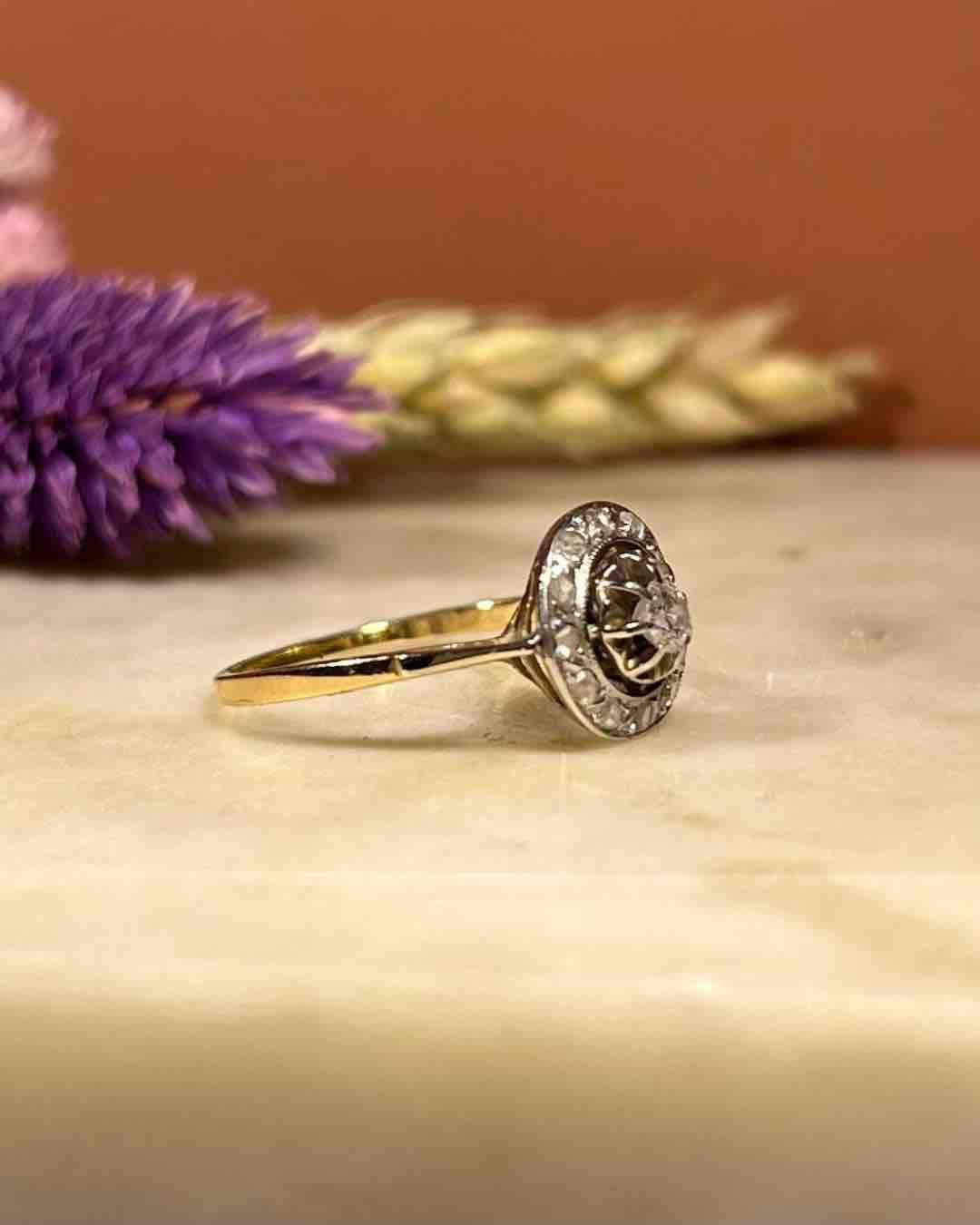 Bague Vintage Art - Déco Diamants "Mélodie" - Elliade Paris