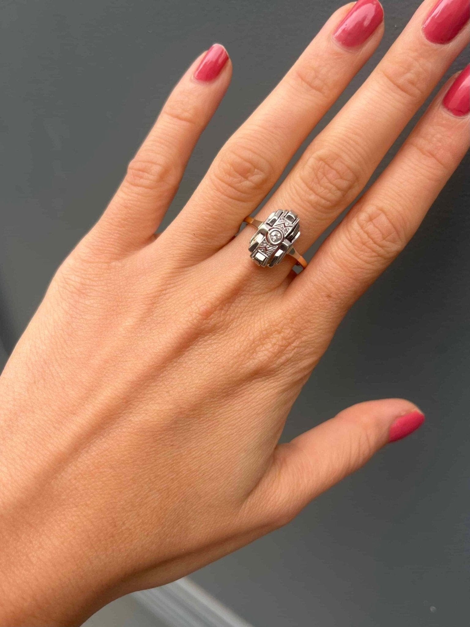 Bague Vintage Art - Déco Diamants "Milena" - Elliade Paris