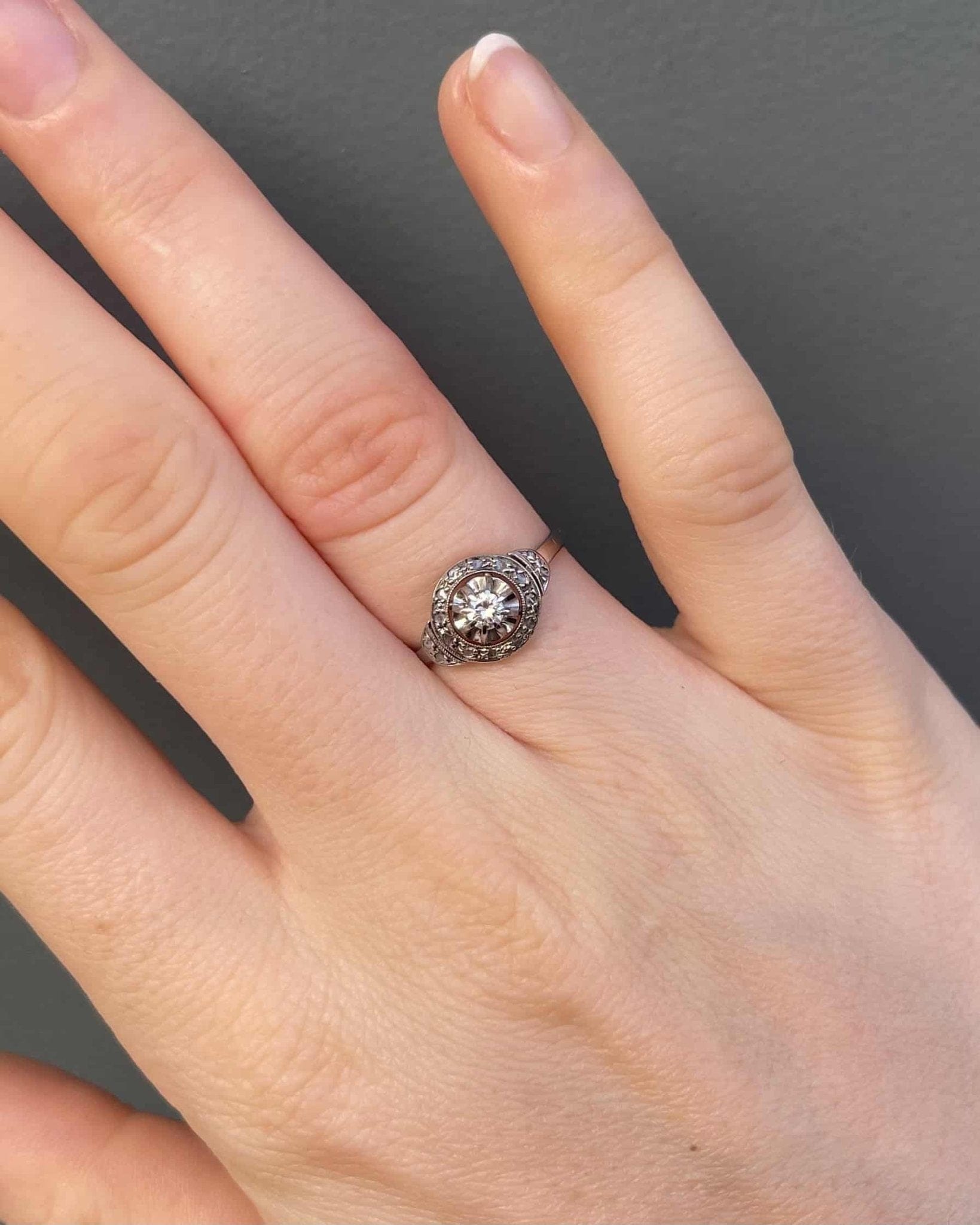 Bague Vintage Art - Déco Diamants "Sadie" - Elliade Paris