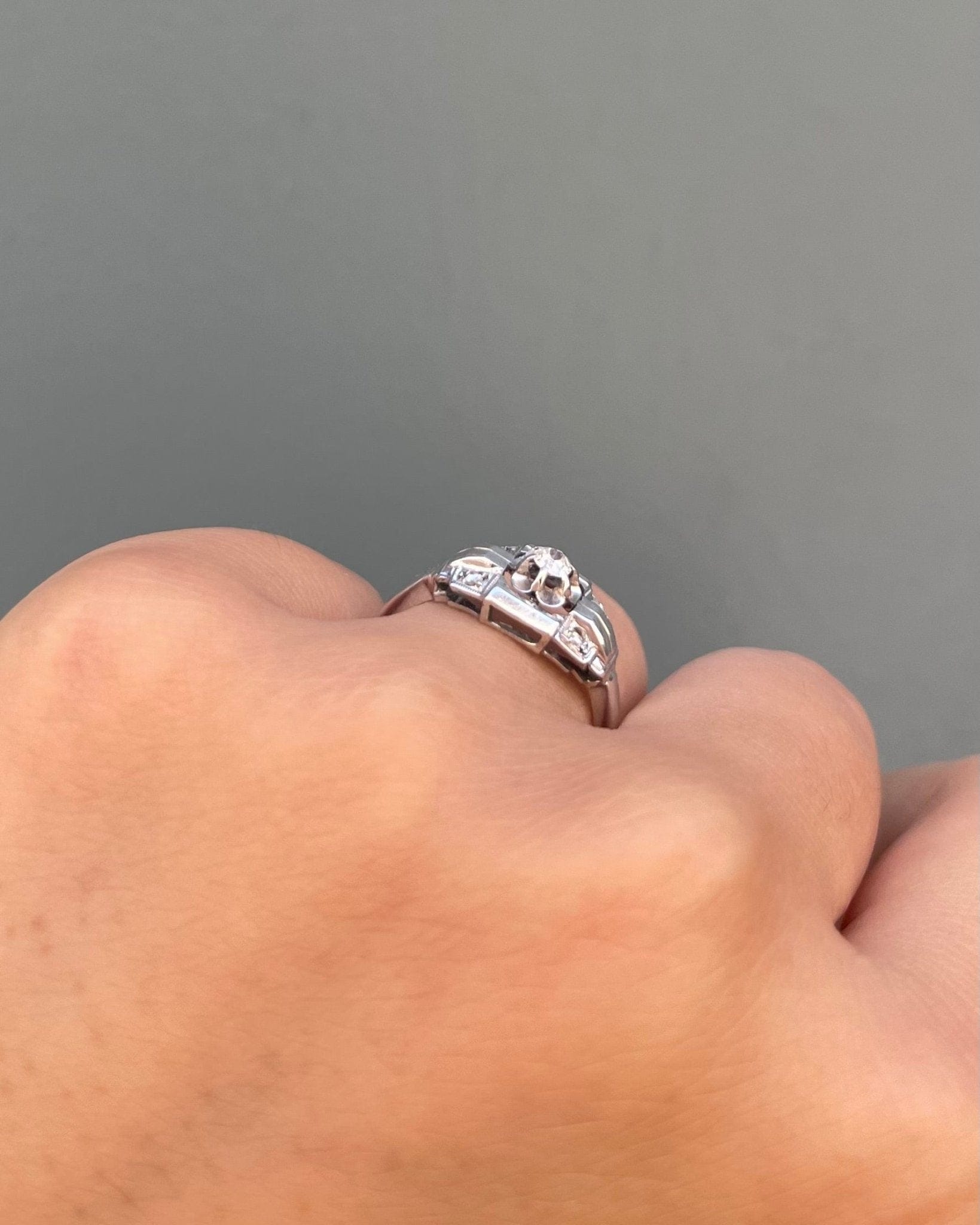 Bague Vintage Art - Déco Diamants "Sanaé" - Elliade Paris