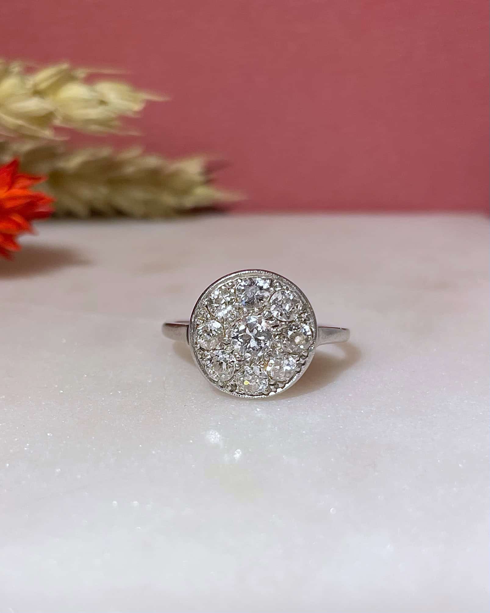 Bague Art Déco Diamants 1 carat "Lou" - Elliade Paris