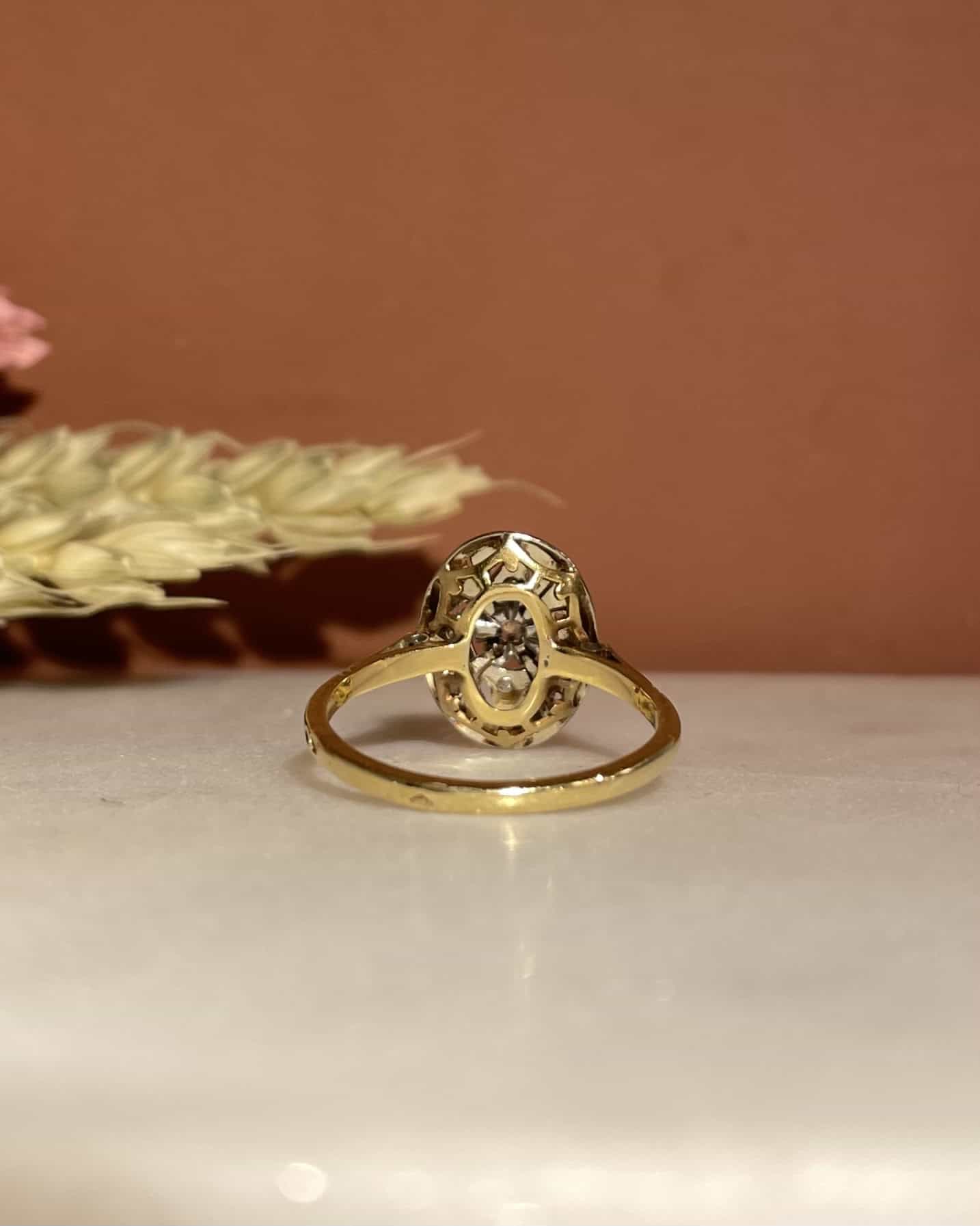 Bague Vintage Art - Déco Diamants "Tamara" - Elliade Paris