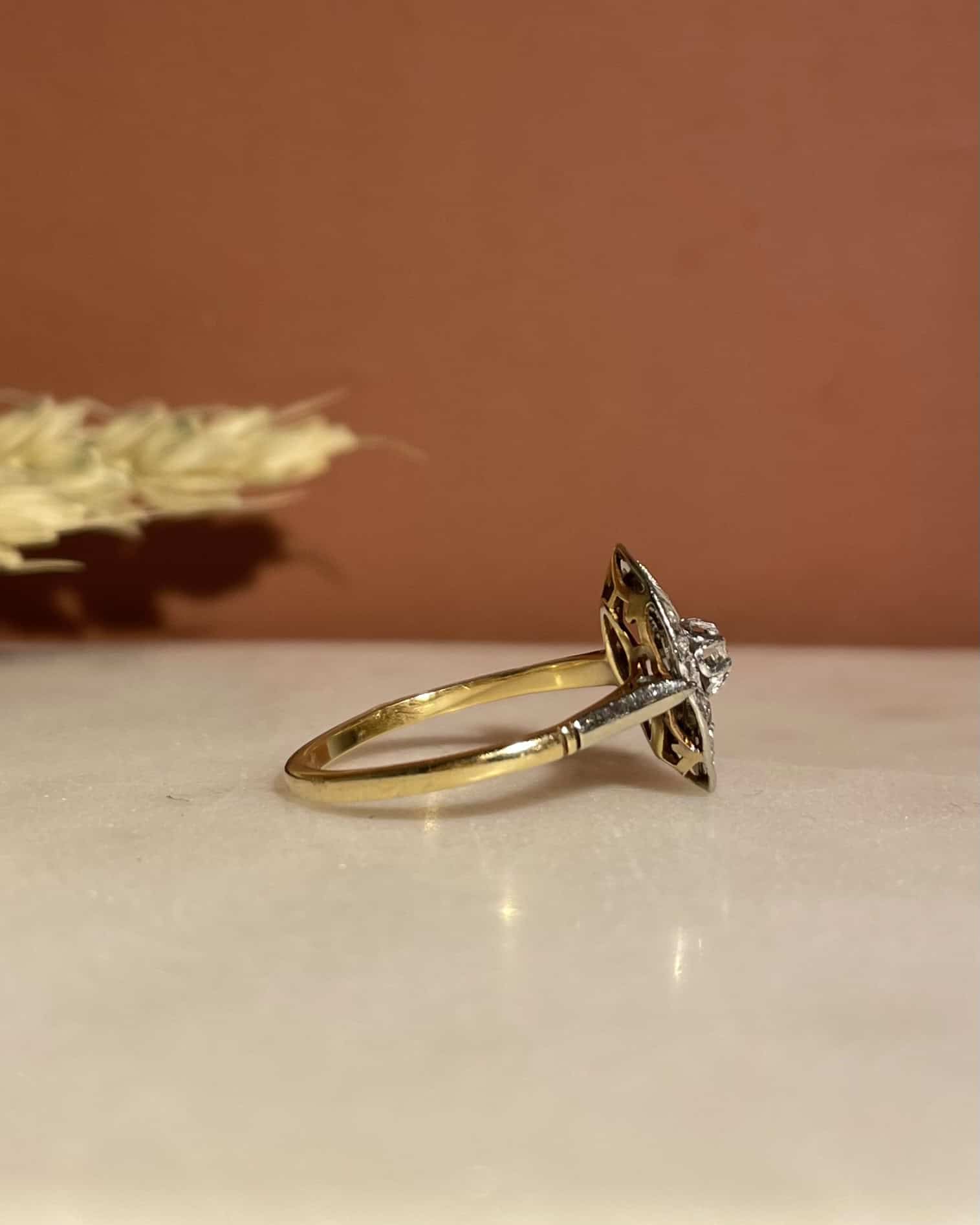 Bague Vintage Art - Déco Diamants "Tamara" - Elliade Paris
