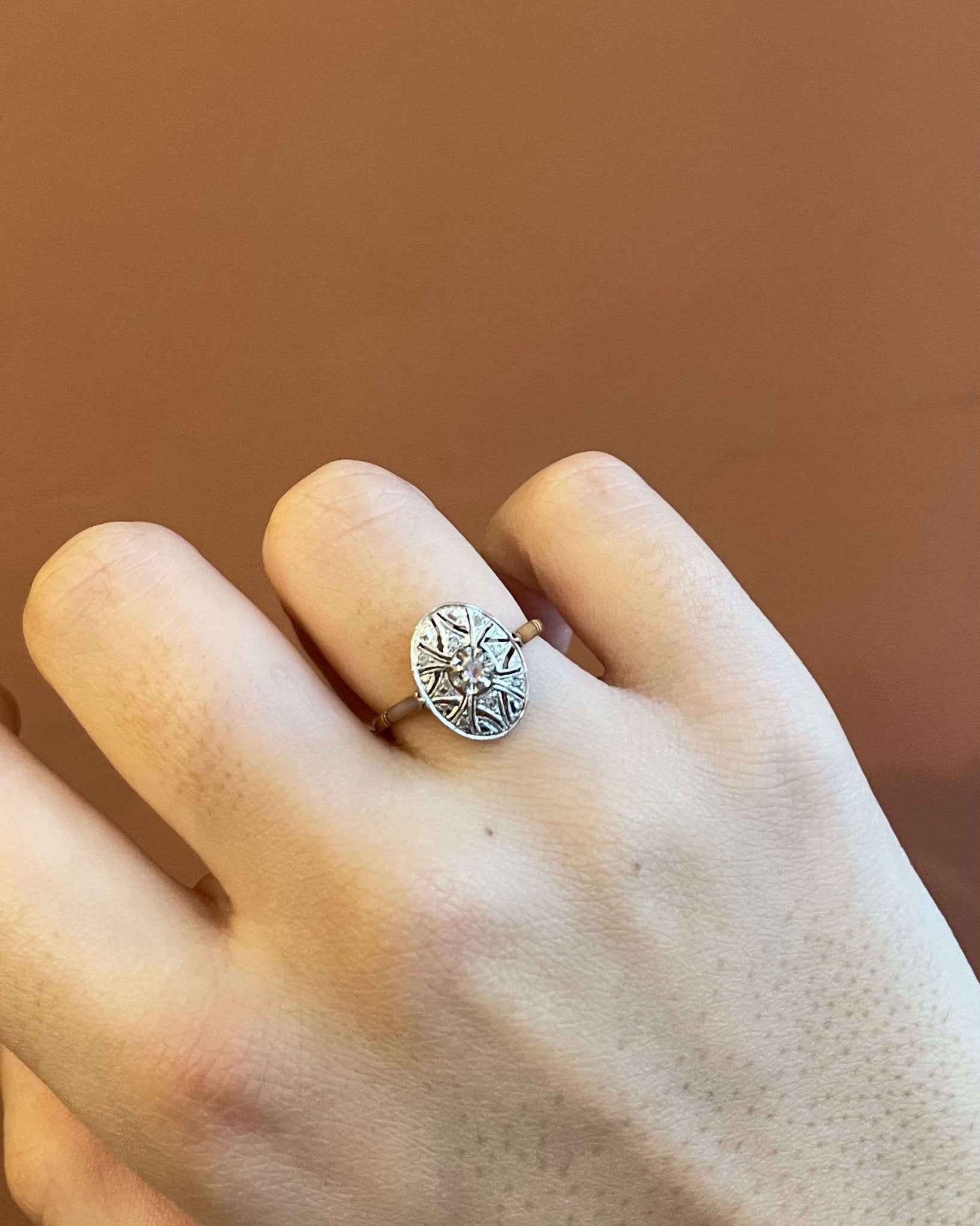 Bague Vintage Art - Déco Diamants "Tamara" - Elliade Paris