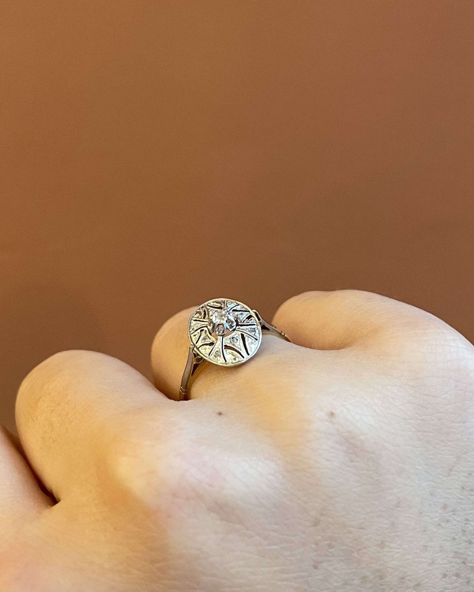 Bague Vintage Art - Déco Diamants "Tamara" - Elliade Paris