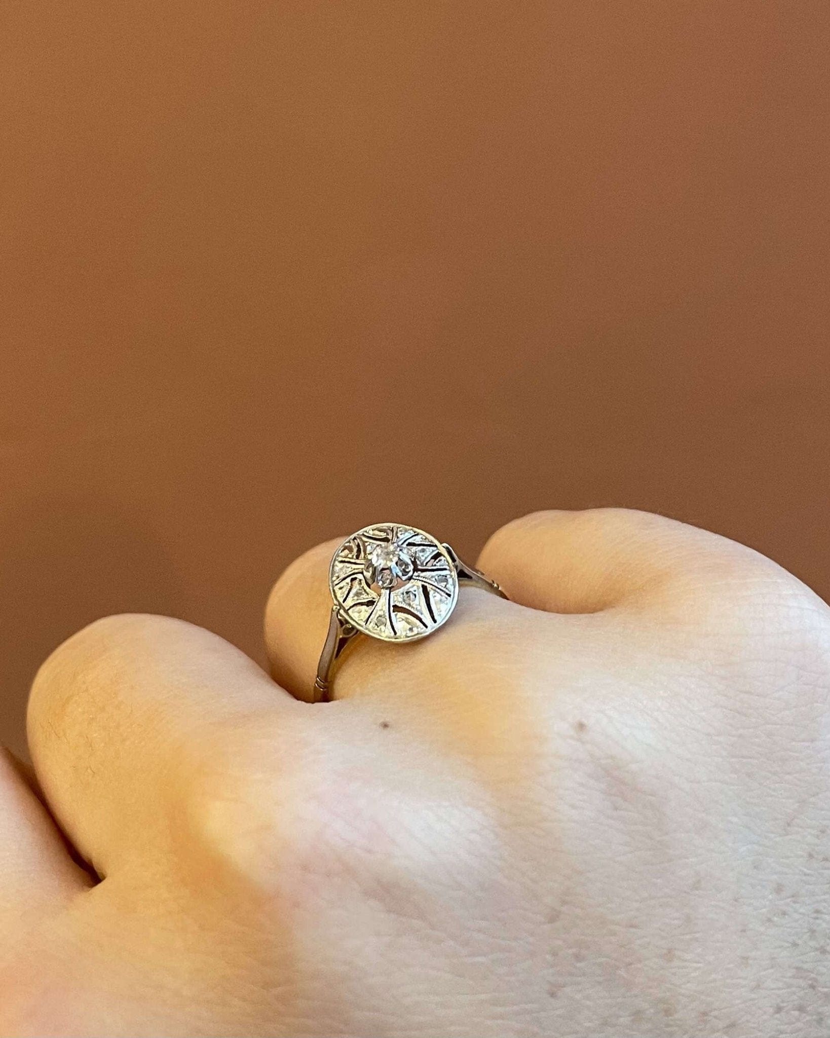 Bague Vintage Art - Déco Diamants "Tamara" - Elliade Paris