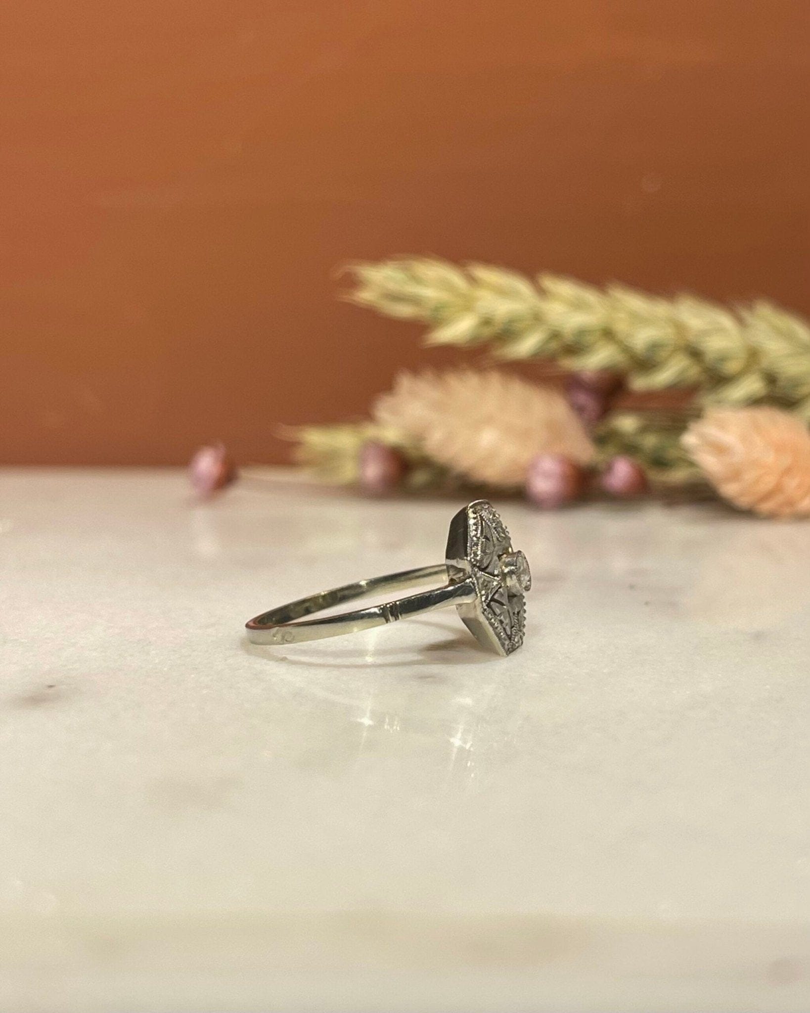 Bague Vintage Art - Déco Diamants "Violaine" - Elliade Paris