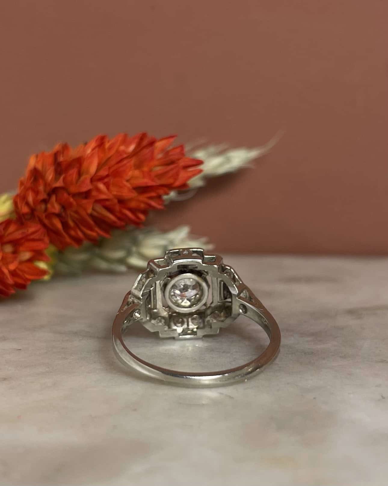 Bague Vintage Art - Déco Diamants "Yahari" - Elliade Paris