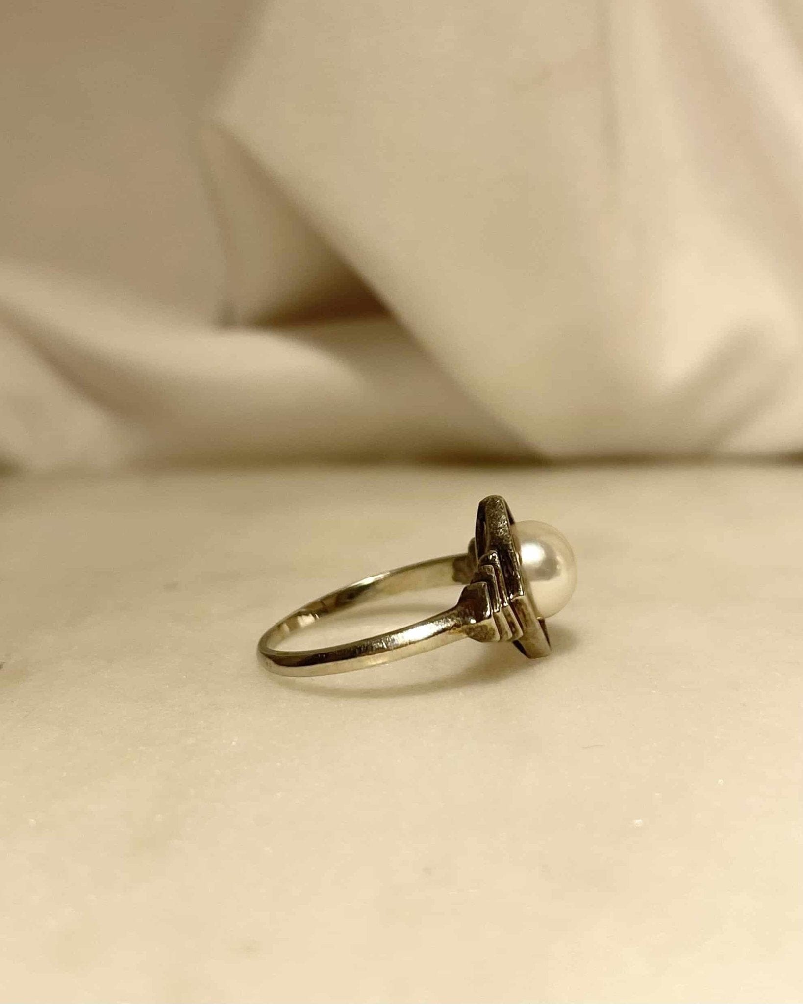 Bague Vintage Art - Déco Perle "Azalée" - Elliade Paris