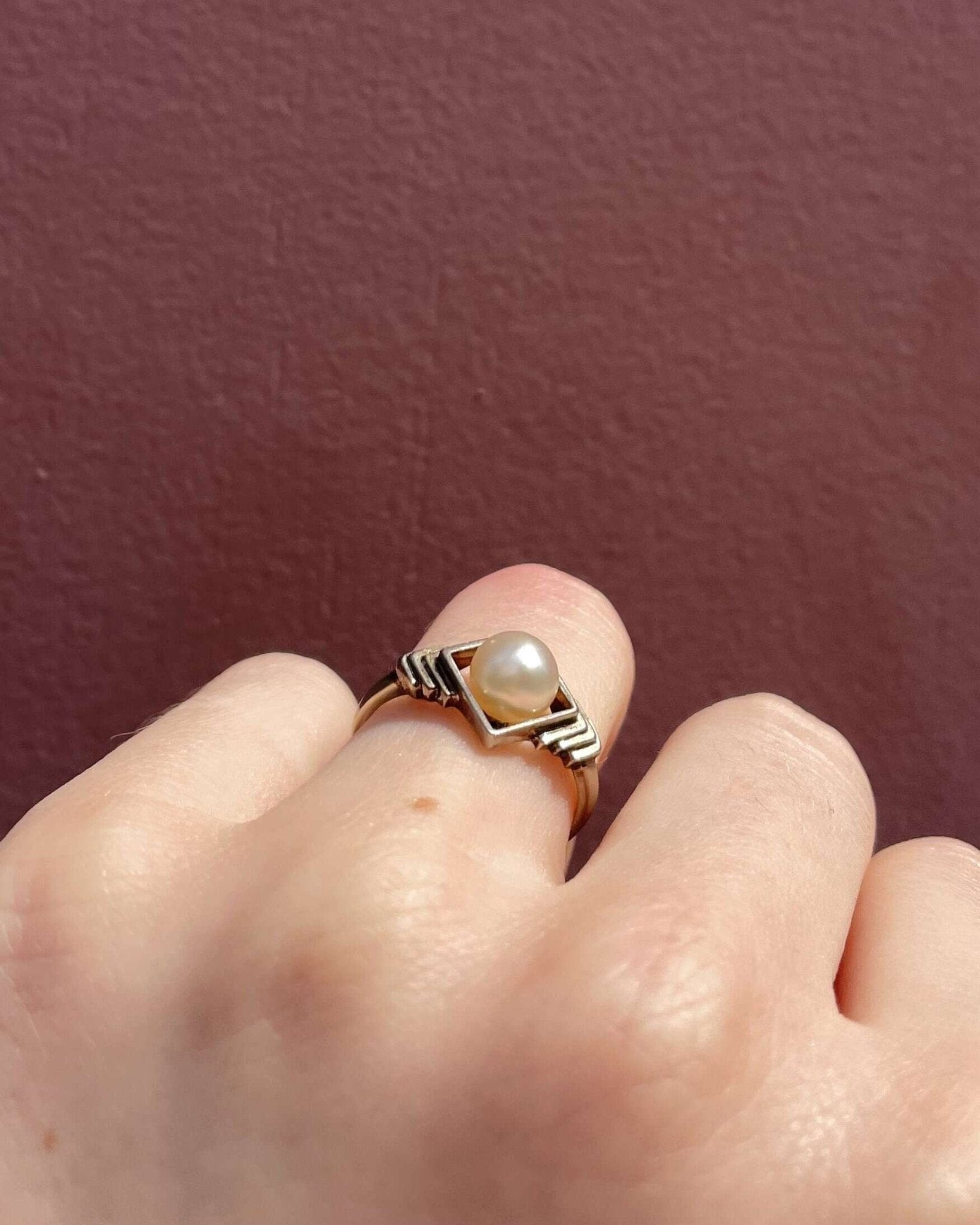 Bague Vintage Art - Déco Perle "Azalée" - Elliade Paris