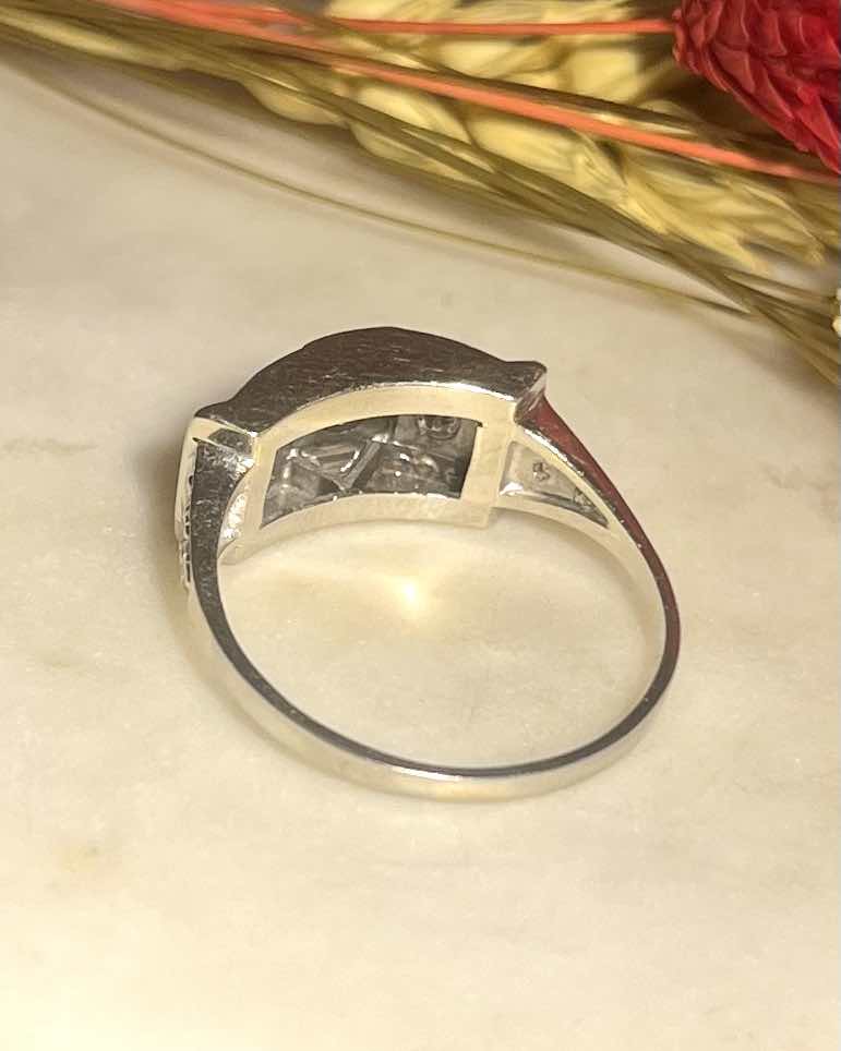 Bague Tank Art-Déco 21 Diamants "Laurène"