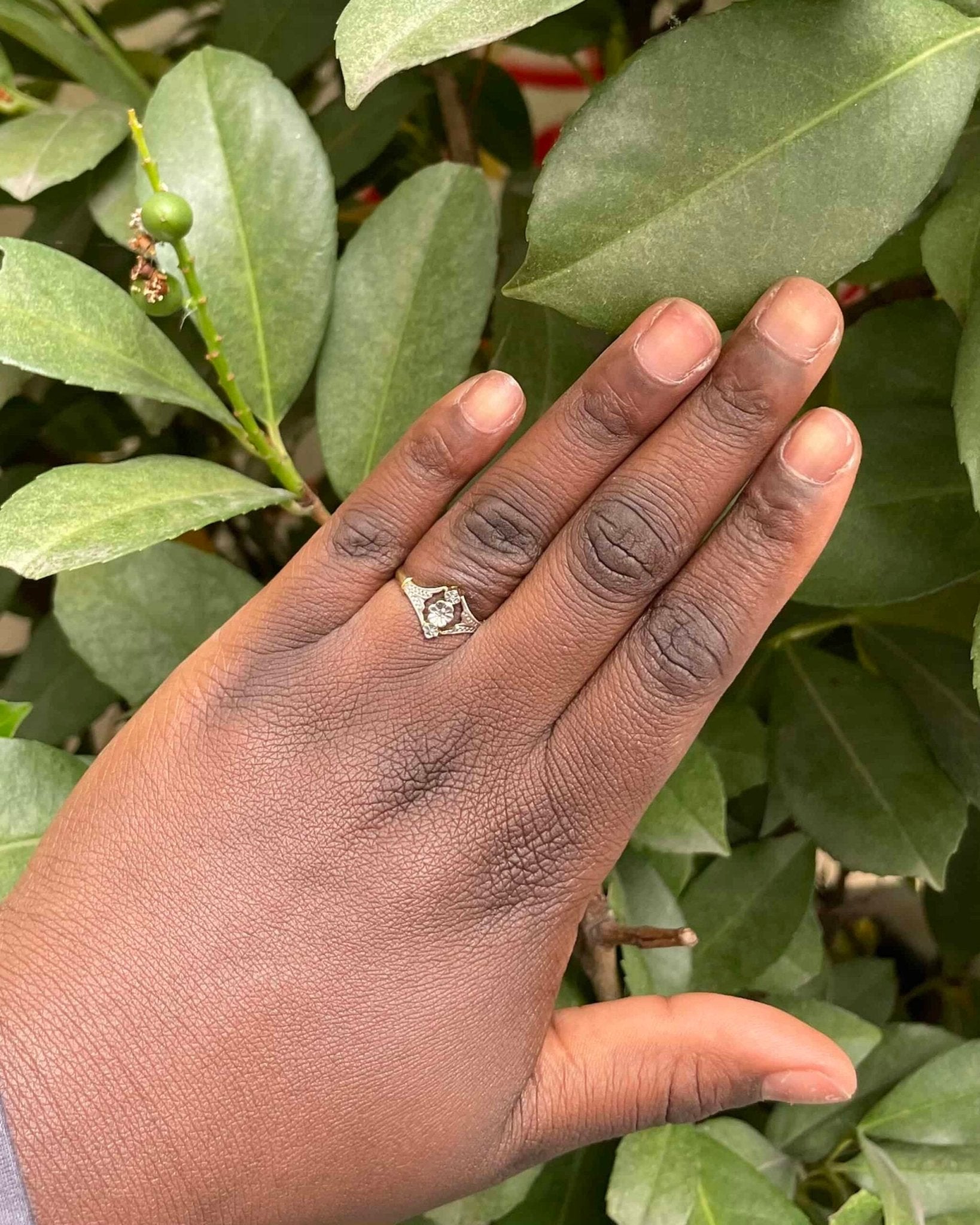 Bague Vintage Art Nouveau Diamant "Aude" - Elliade Paris