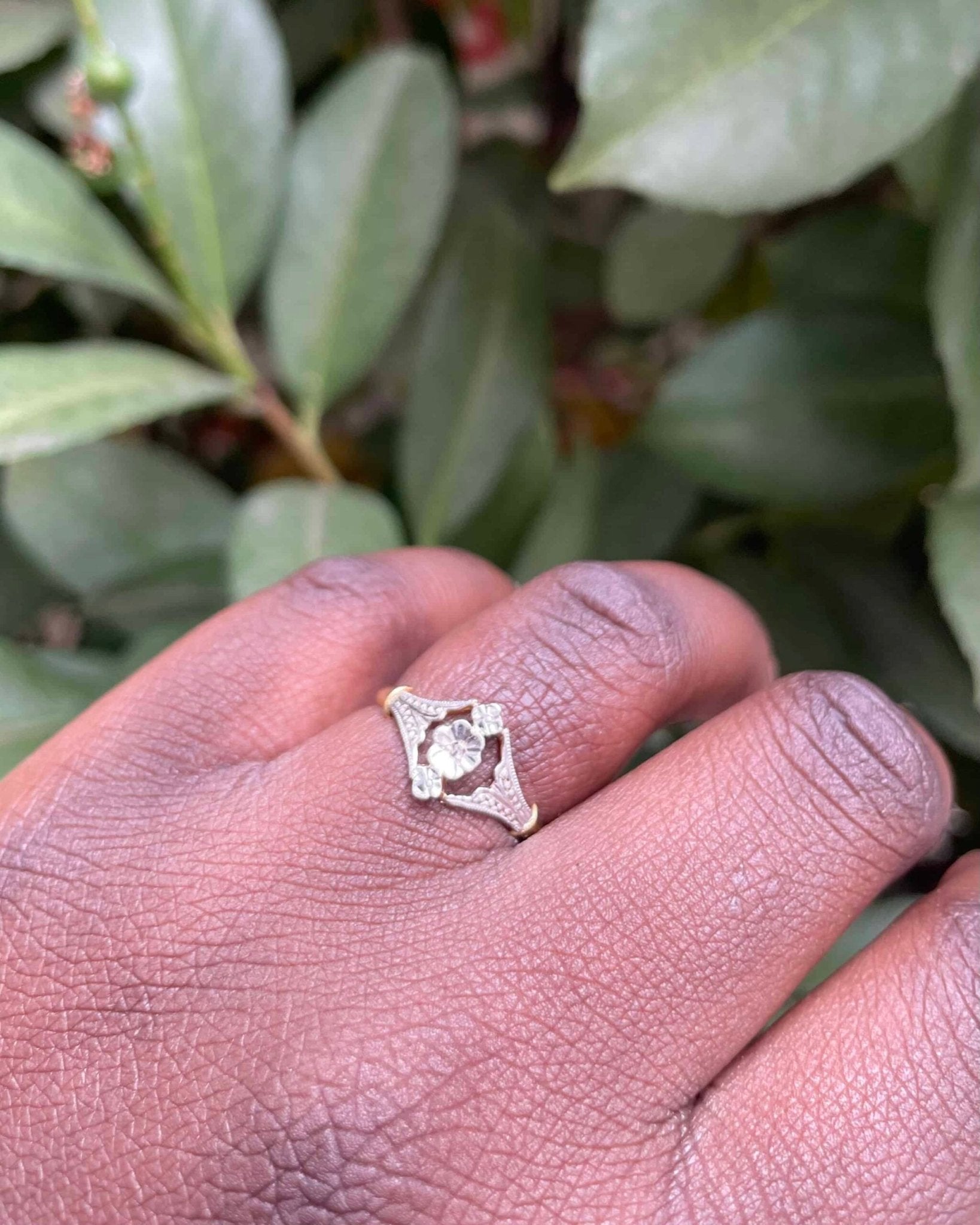 Bague Vintage Art Nouveau Diamant "Aude" - Elliade Paris