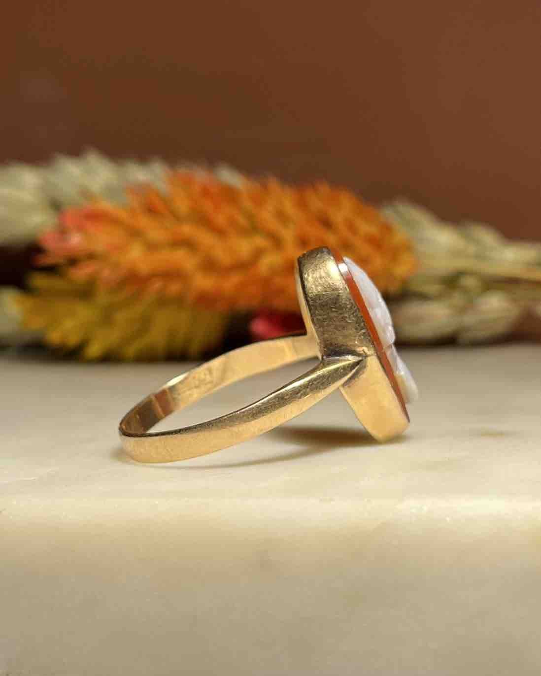 Bague vintage Camée Agate "Héra" - Elliade Paris