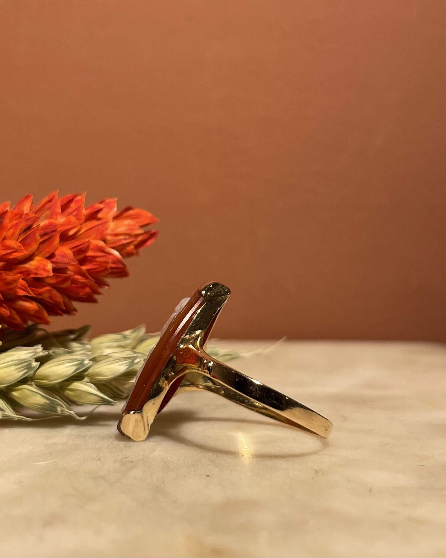 Bague vintage Camée Agate "Sayuna" - Elliade Paris