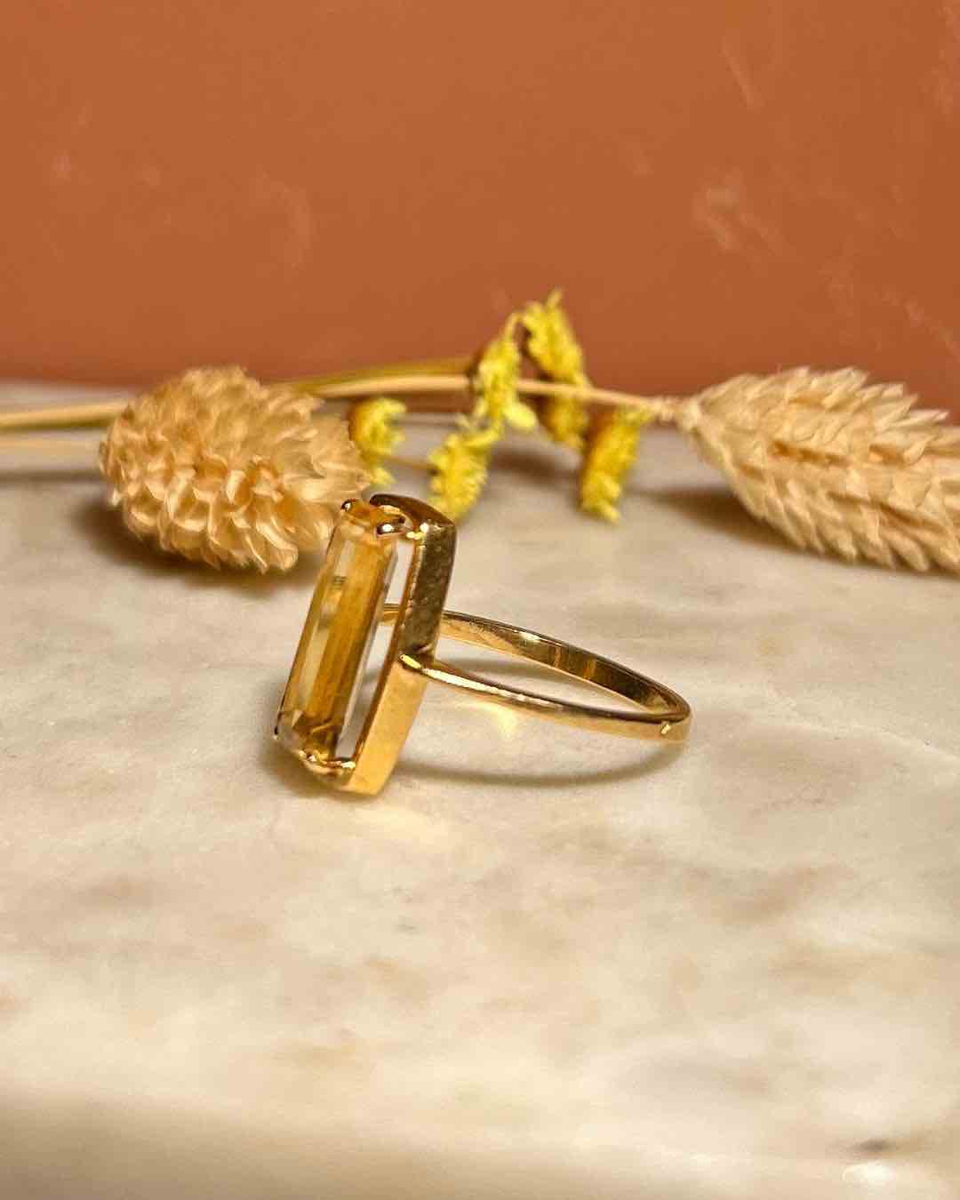 Bague cocktail Citrine "Apolline"