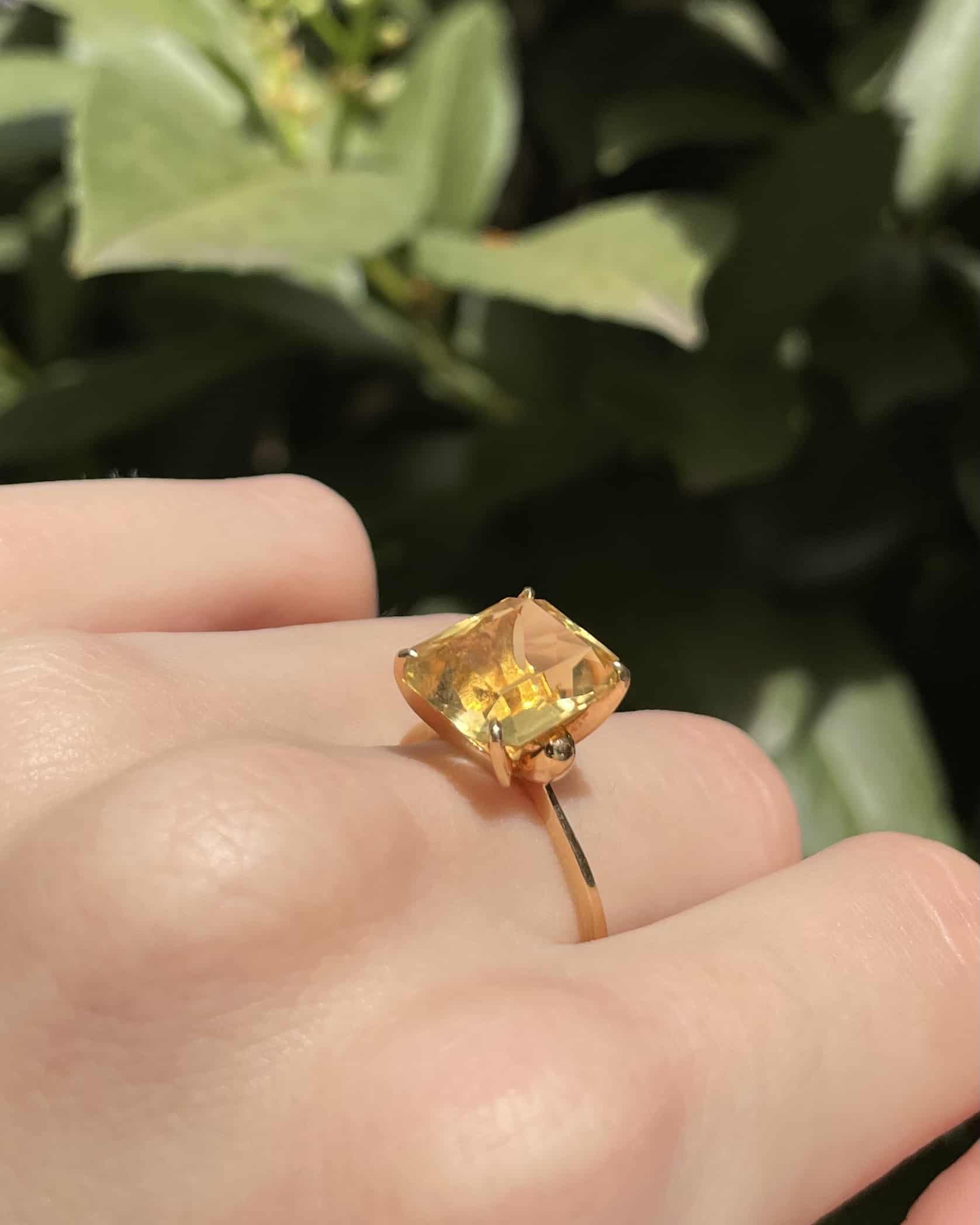Bague Cocktail Citrine 6 Carats "Nexie"