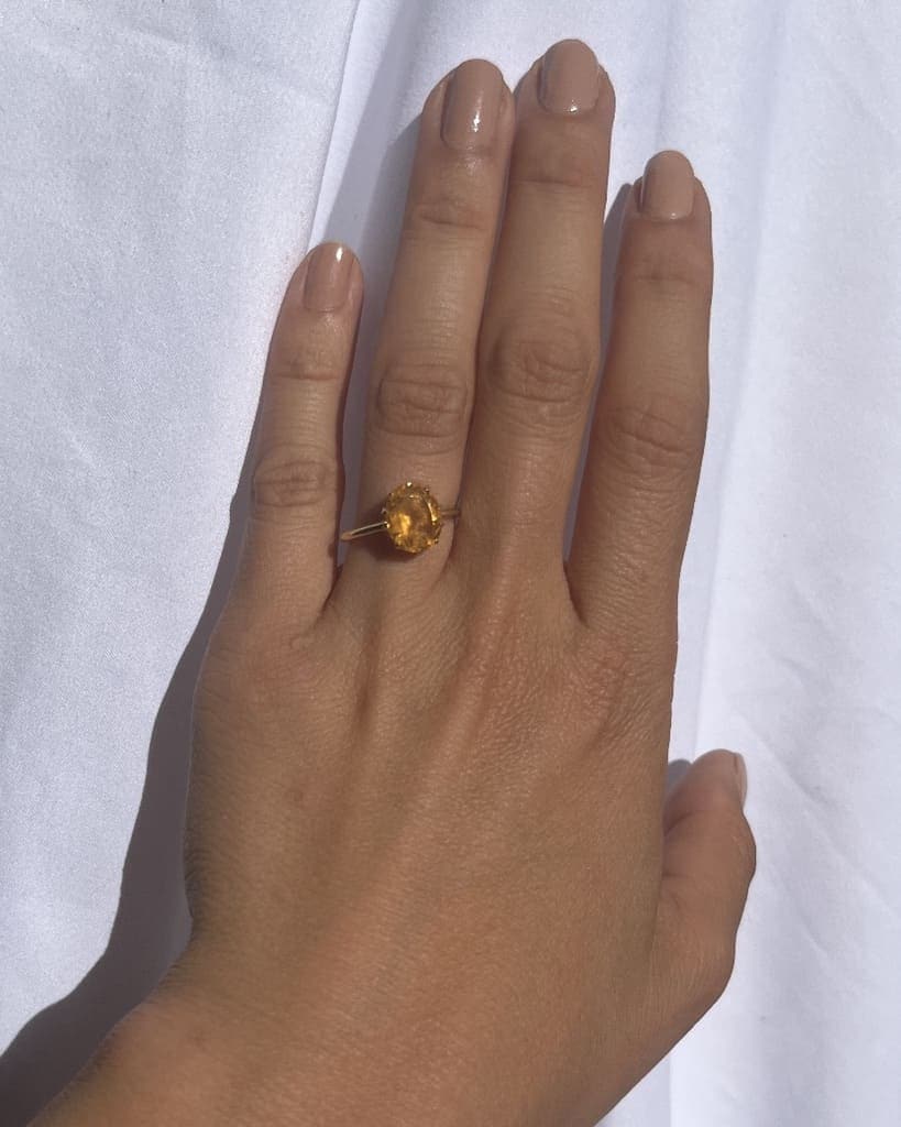 Bague vintage citrine "Sunny" - Elliade Paris