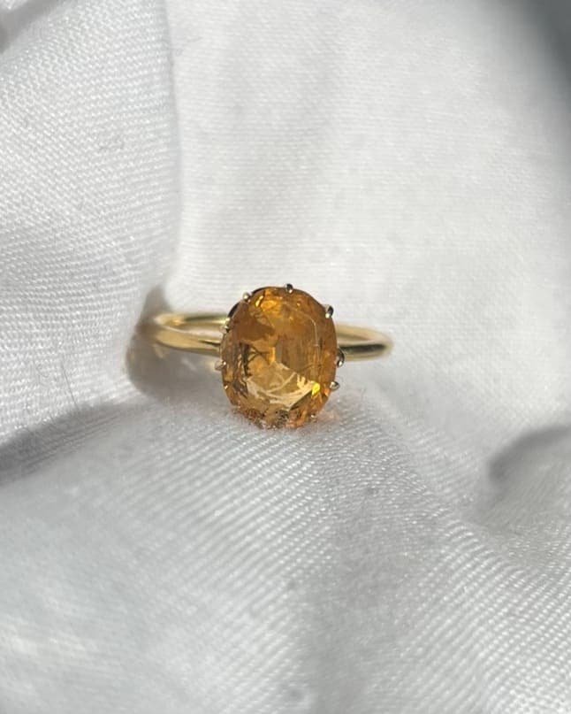 Bague vintage citrine "Sunny" - Elliade Paris