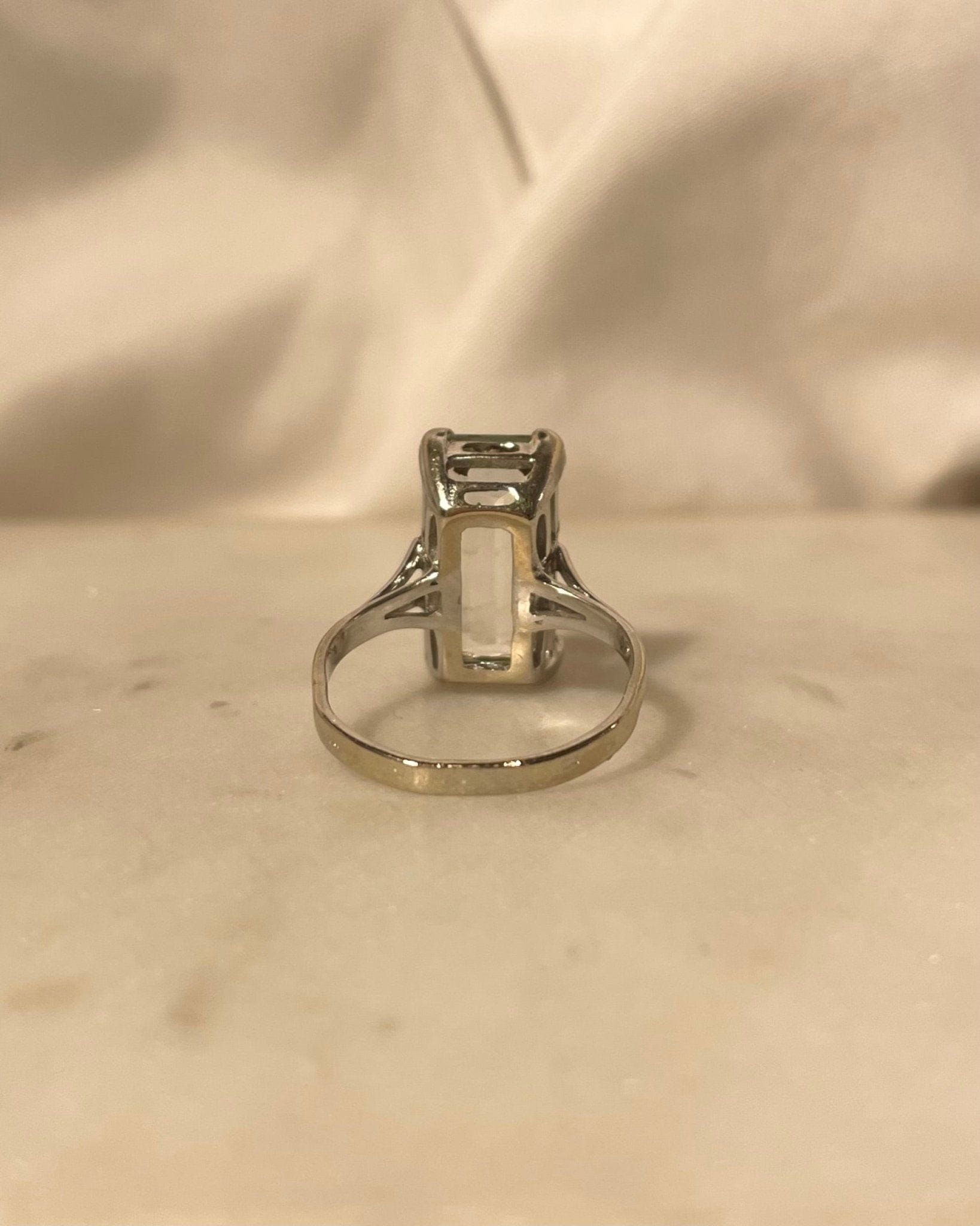 Bague Vintage Cocktail Aigue - marine 3 carats "Sanna" - Elliade Paris