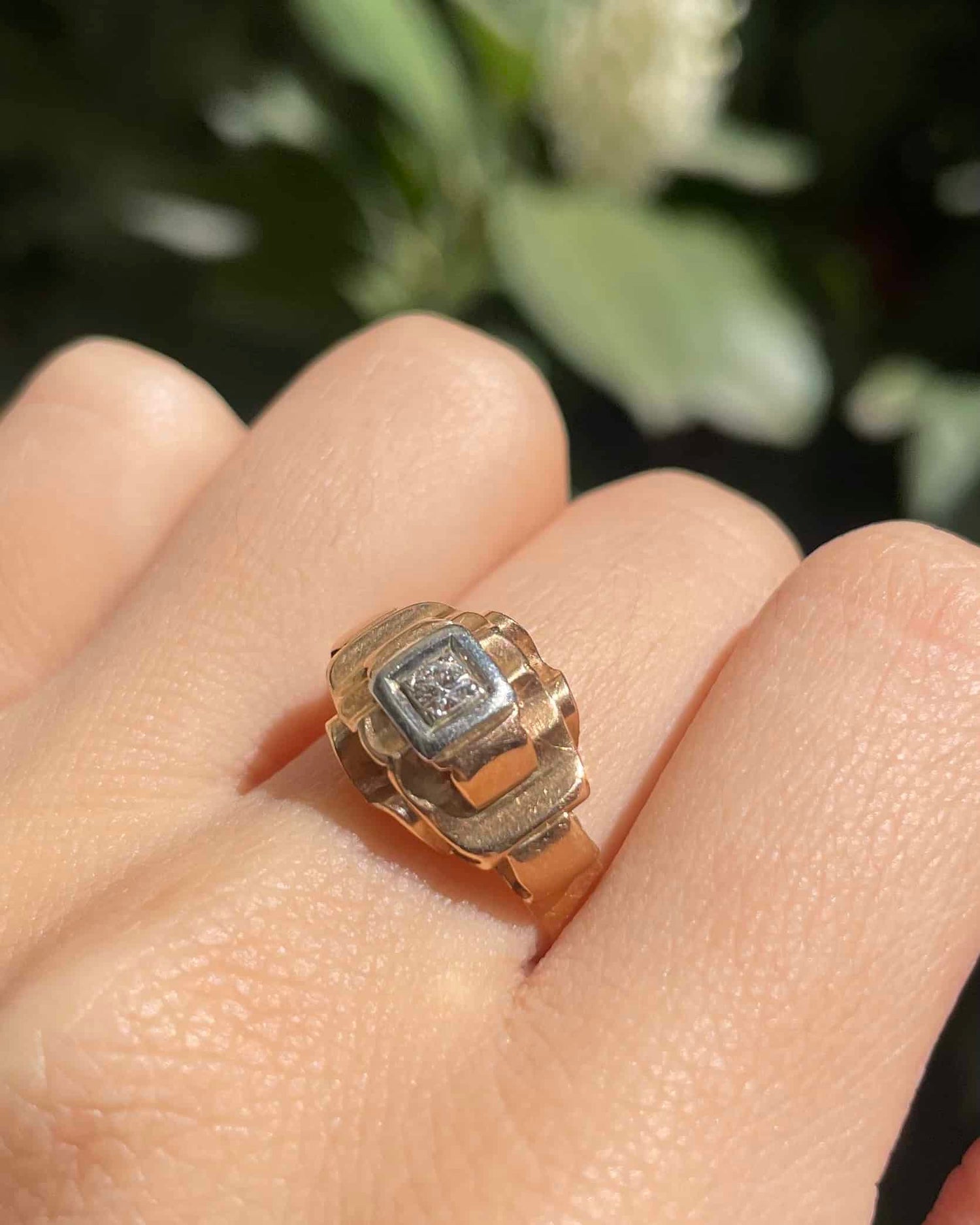 Bague Vintage Tank Diamant "Nelani"
